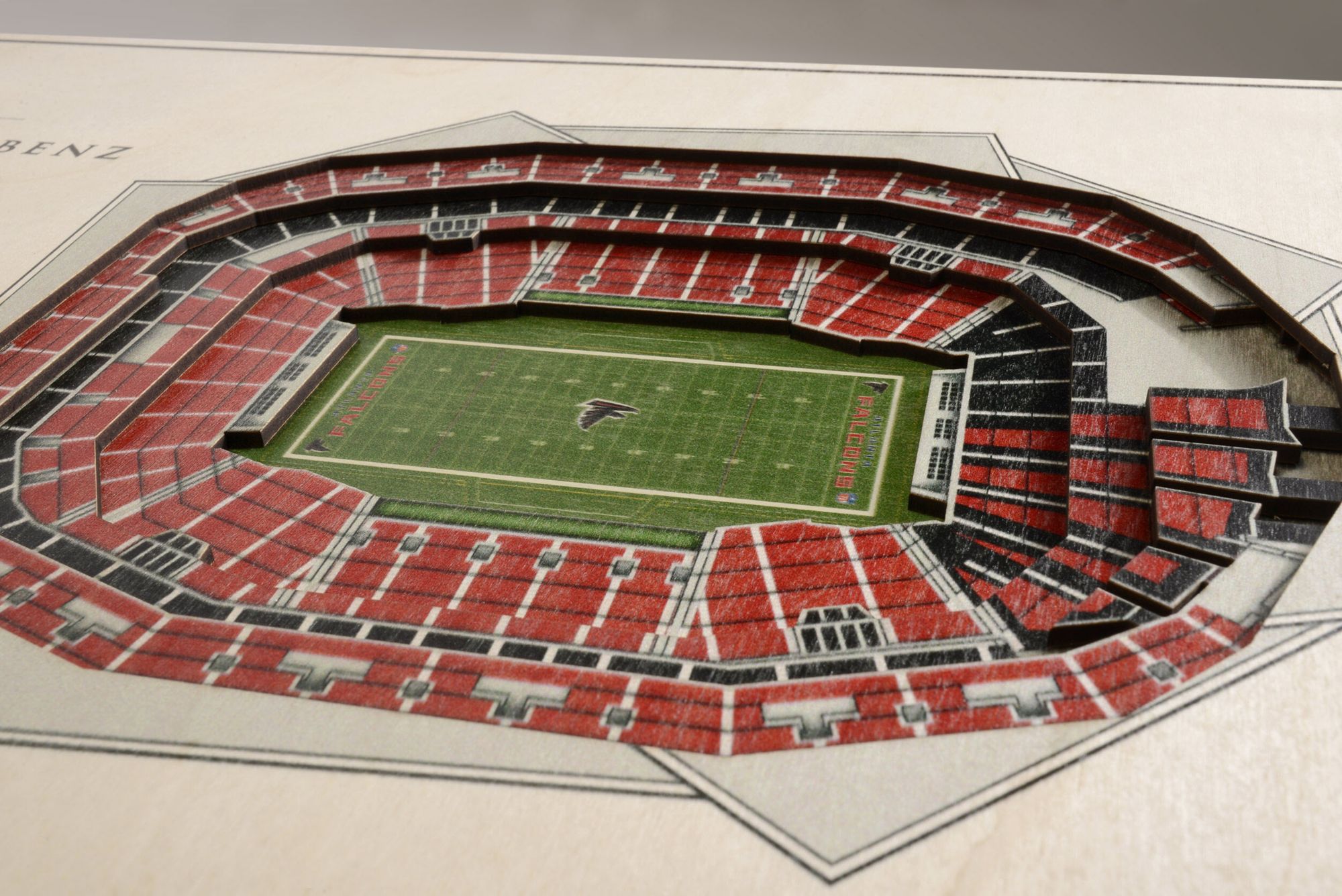 YouTheFan Atlanta Falcons 5-Layer StadiumViews 3D Wall Art product image