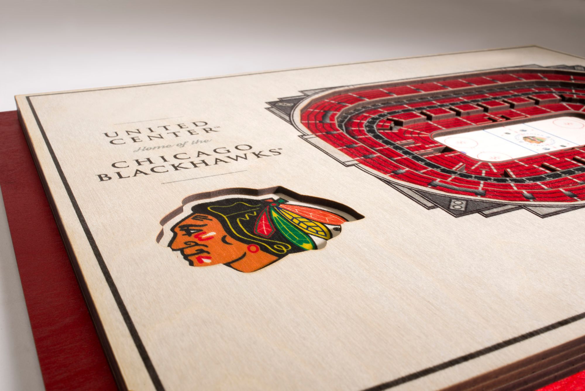 YouTheFan Chicago Blackhawks 5-Layer StadiumViews 3D Wall Art product image