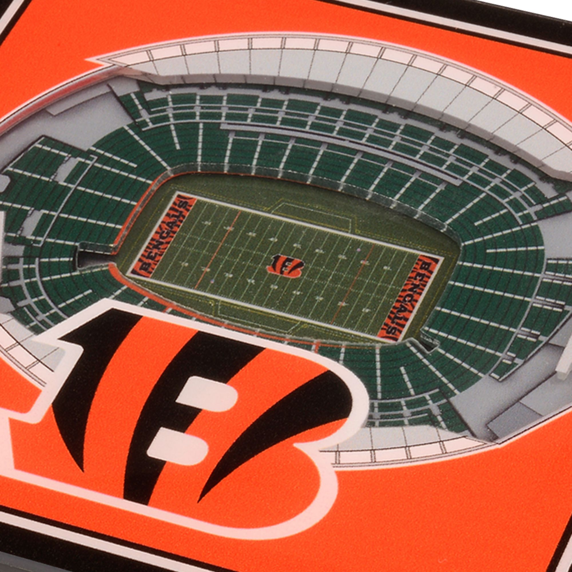 YouTheFan Cincinnati Bengals Stadium View Coaster Set product image