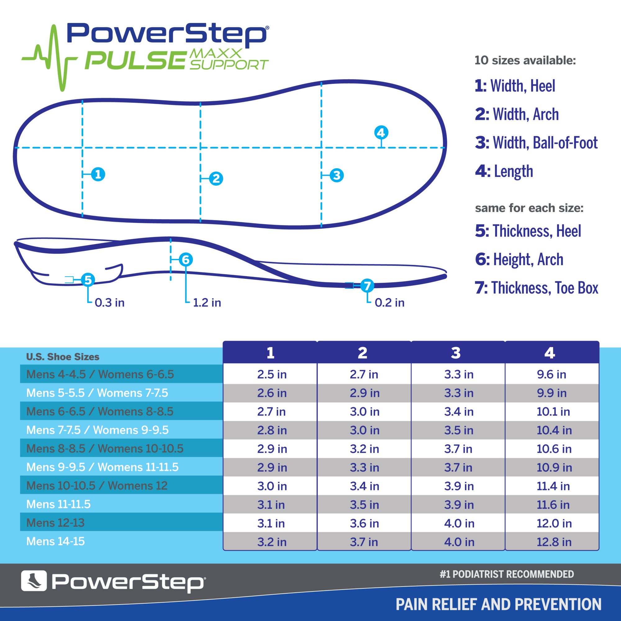 PowerStep PULSE Maxx Support Insoles product image
