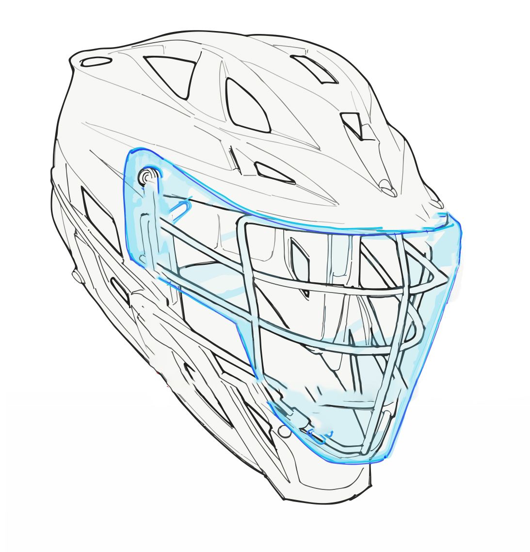 Cascade Adult Field Shield for Lacrosse Helmet 3 Pack