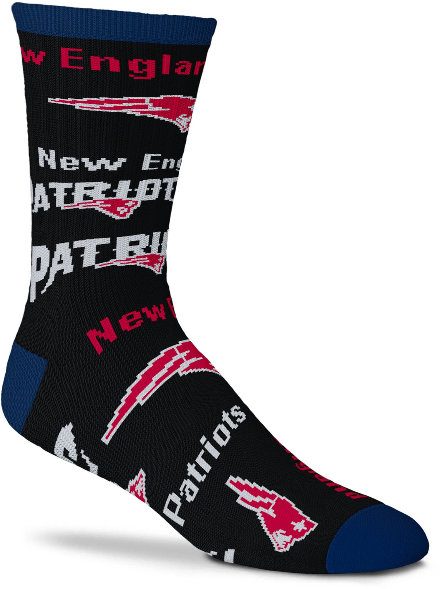 For Bare Feet New England Patriots Black to Black Socks product image