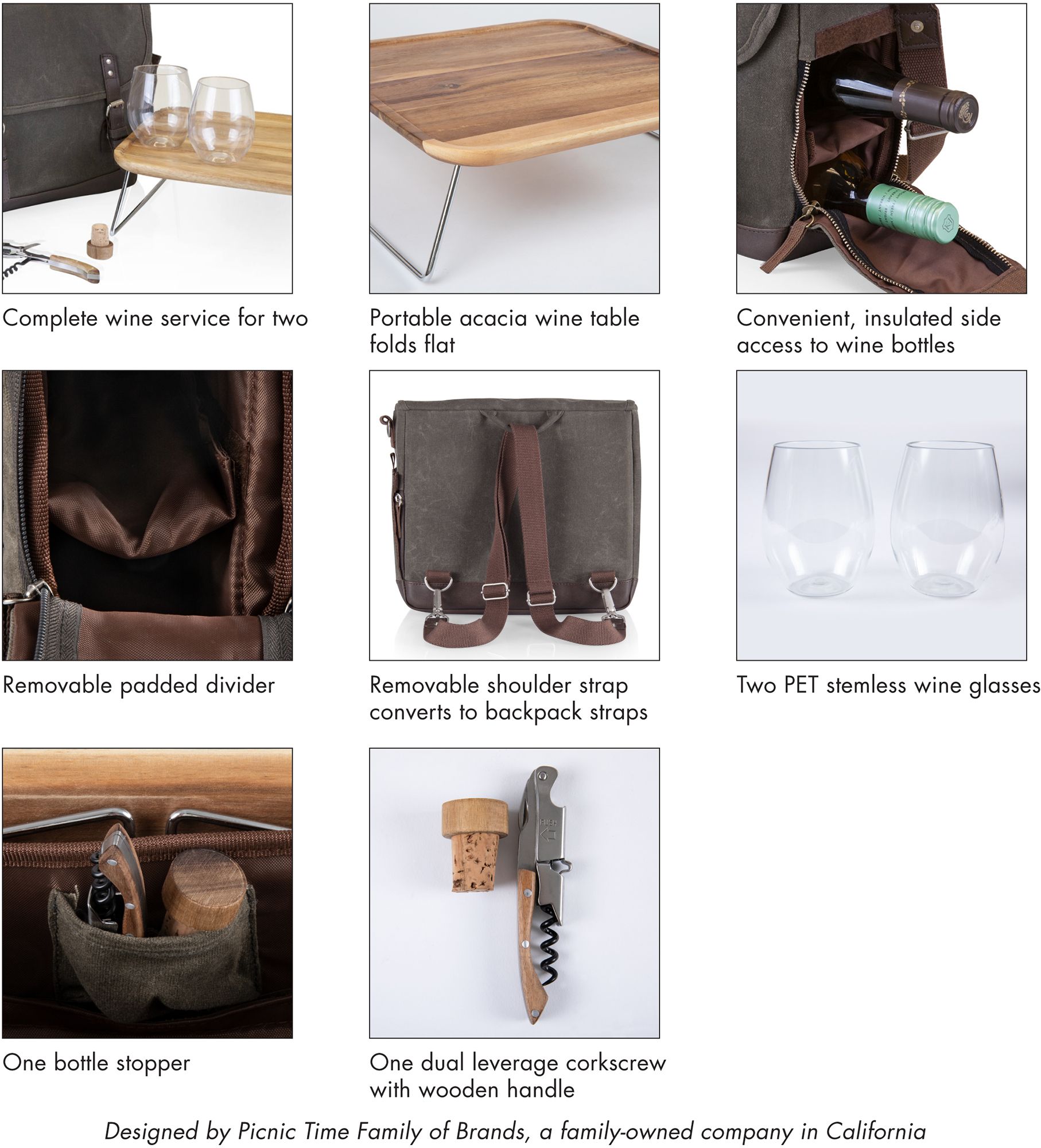 Picnic Time Cleveland Browns Adventure Wine Tote product image