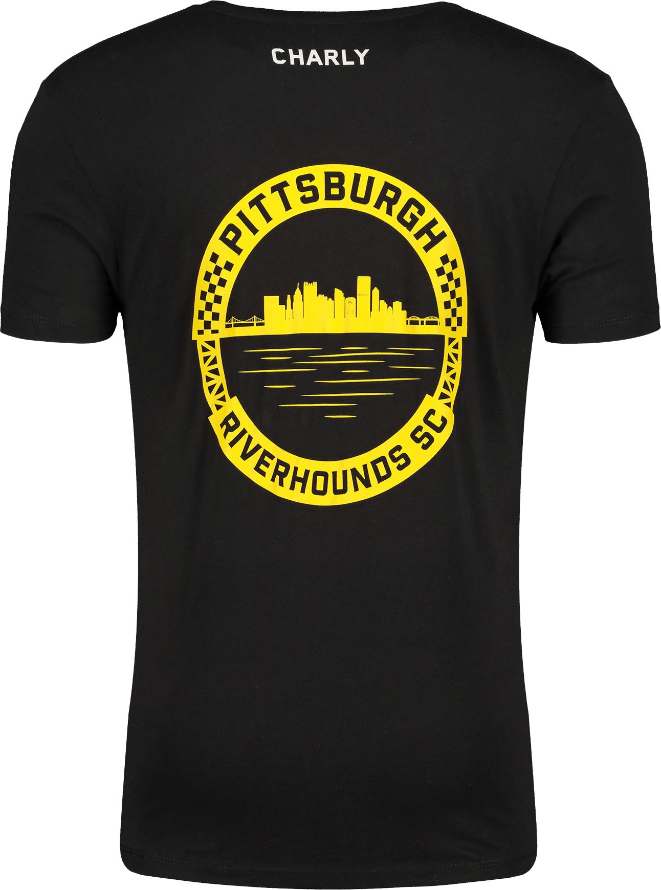 Charly Adult Pittsburgh Riverhounds Dual Logo City White T-Shirt product image