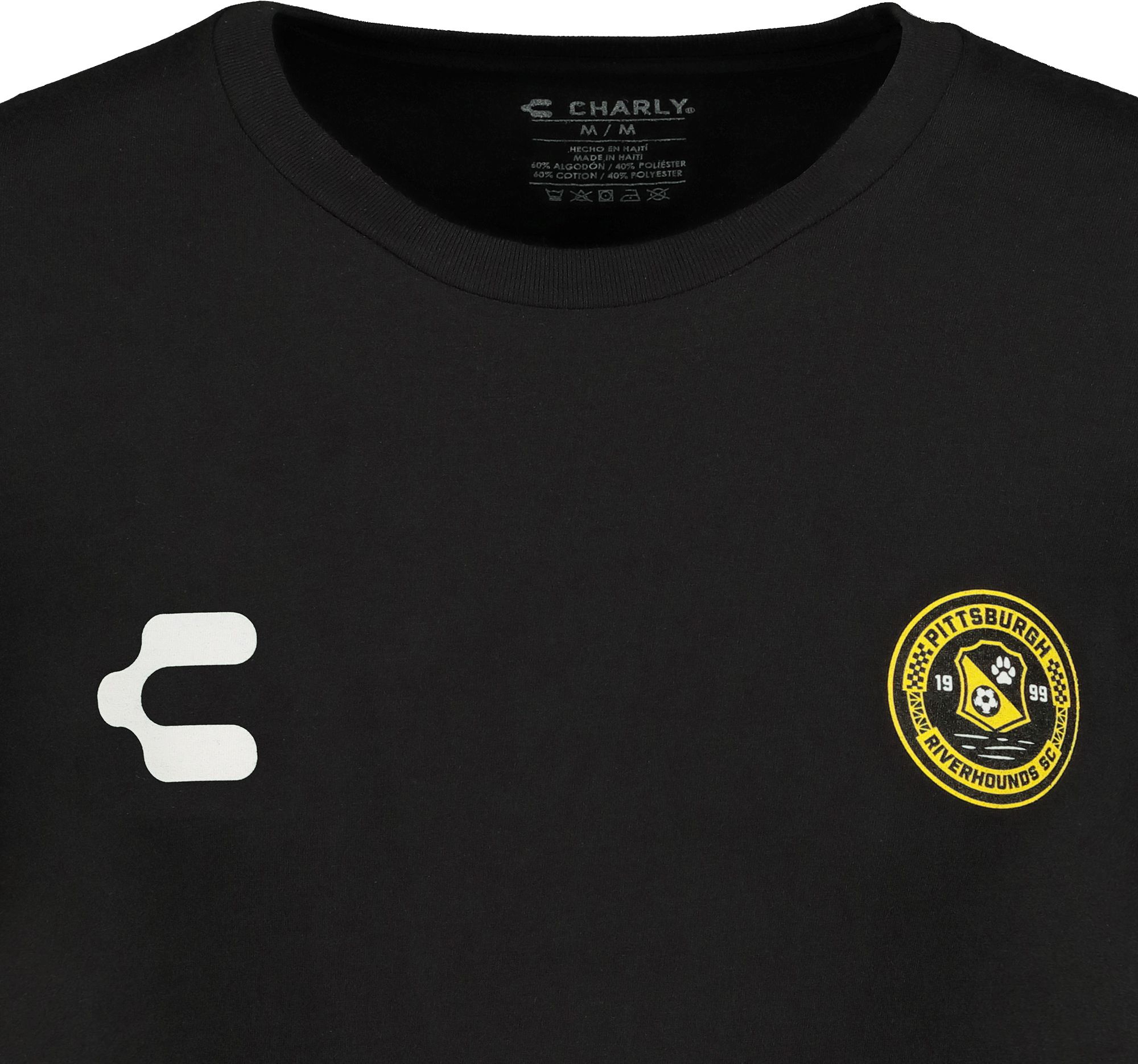 Charly Adult Pittsburgh Riverhounds Dual Logo City White T-Shirt product image