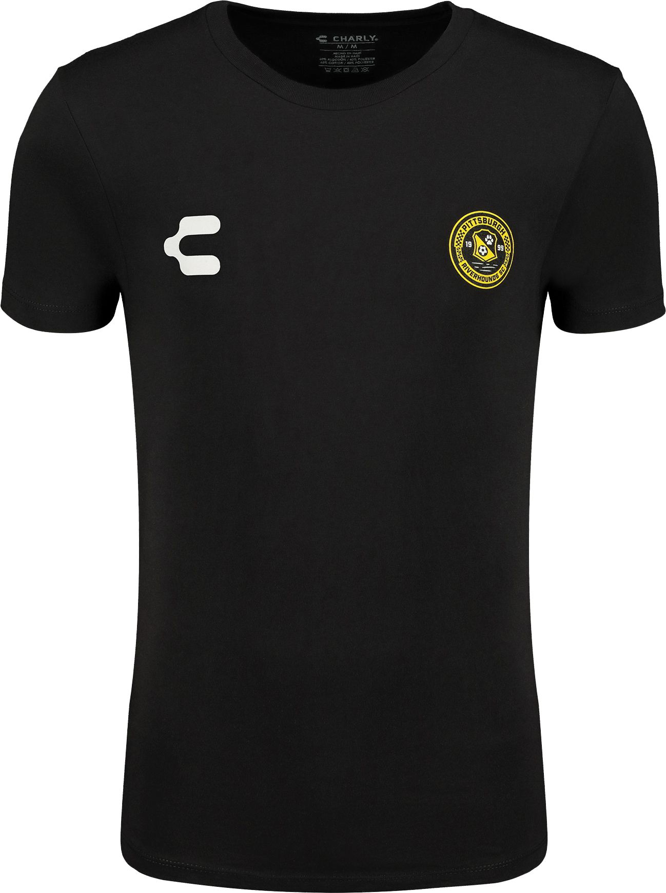 Charly Adult Pittsburgh Riverhounds Dual Logo City White T-Shirt product image