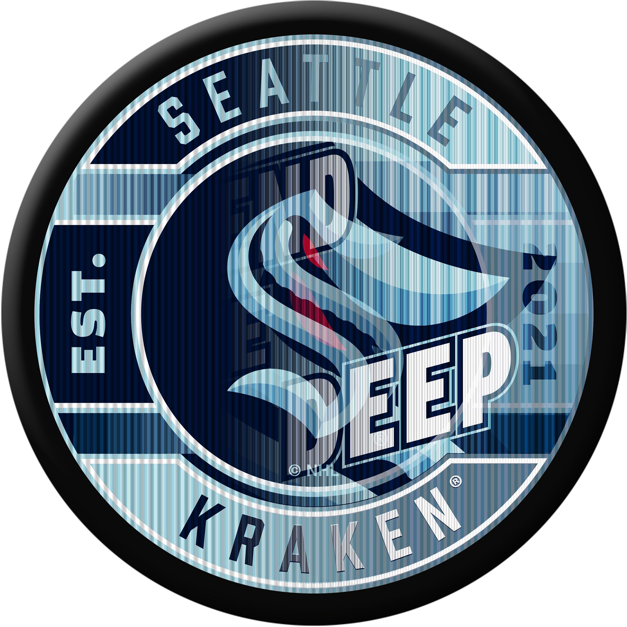 Inglasco Inc. Seattle Kraken Lenticular Puck Game Cube product image