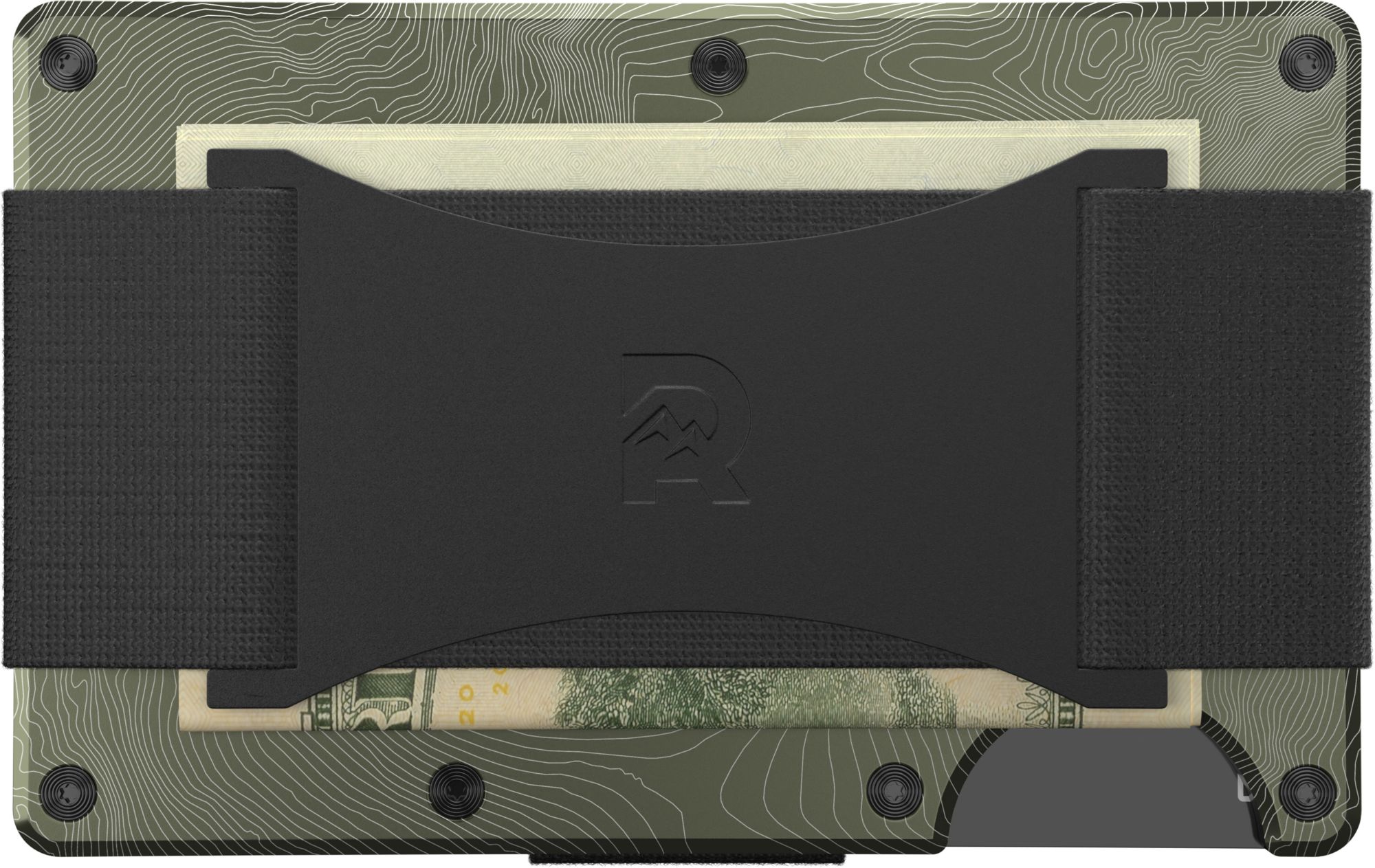Ridge Wallet Mount Rainier Topographic Wallet with Cash Strap and Money Clip product image