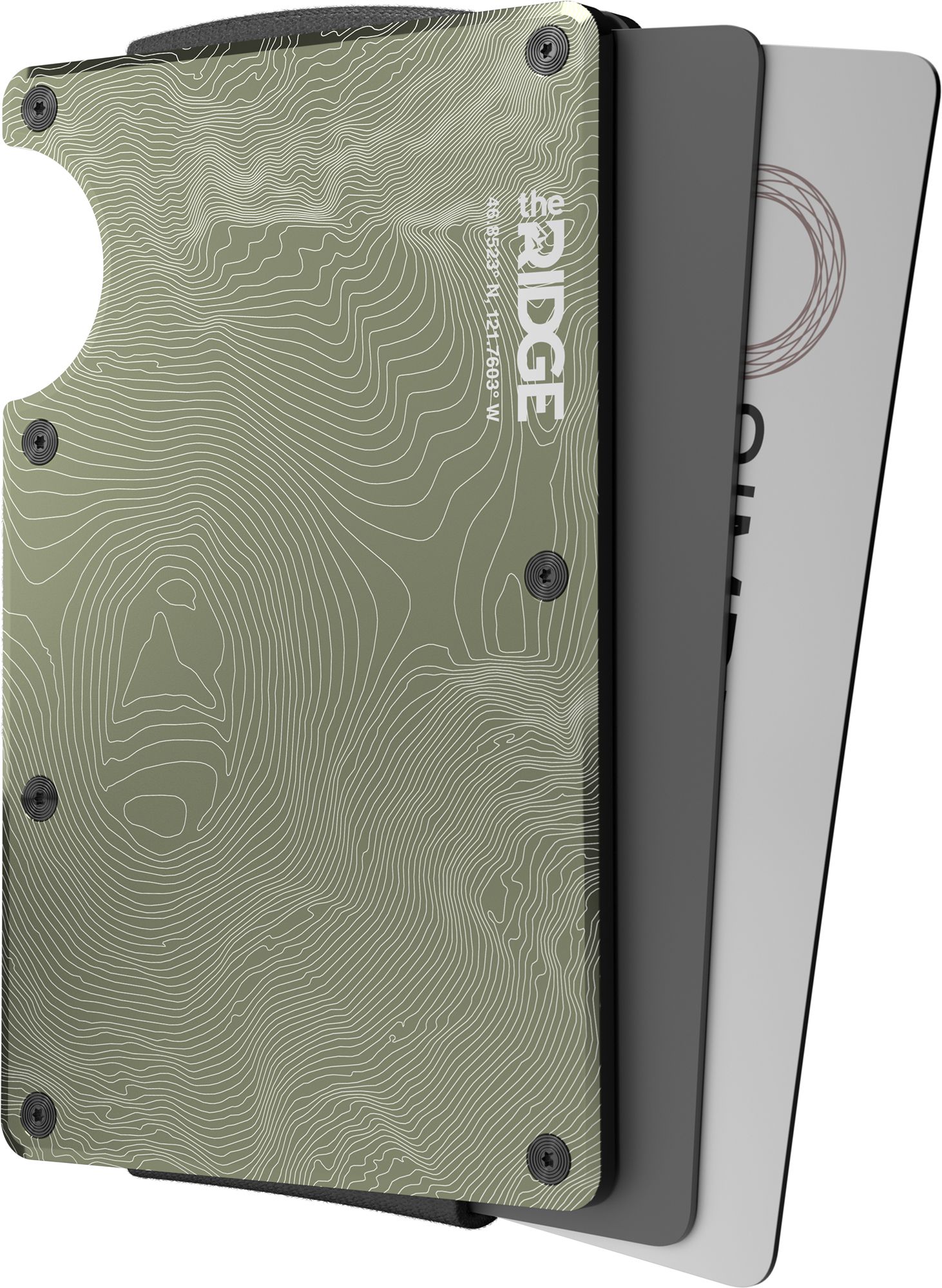 Ridge Wallet Mount Rainier Topographic Wallet with Cash Strap and Money Clip product image