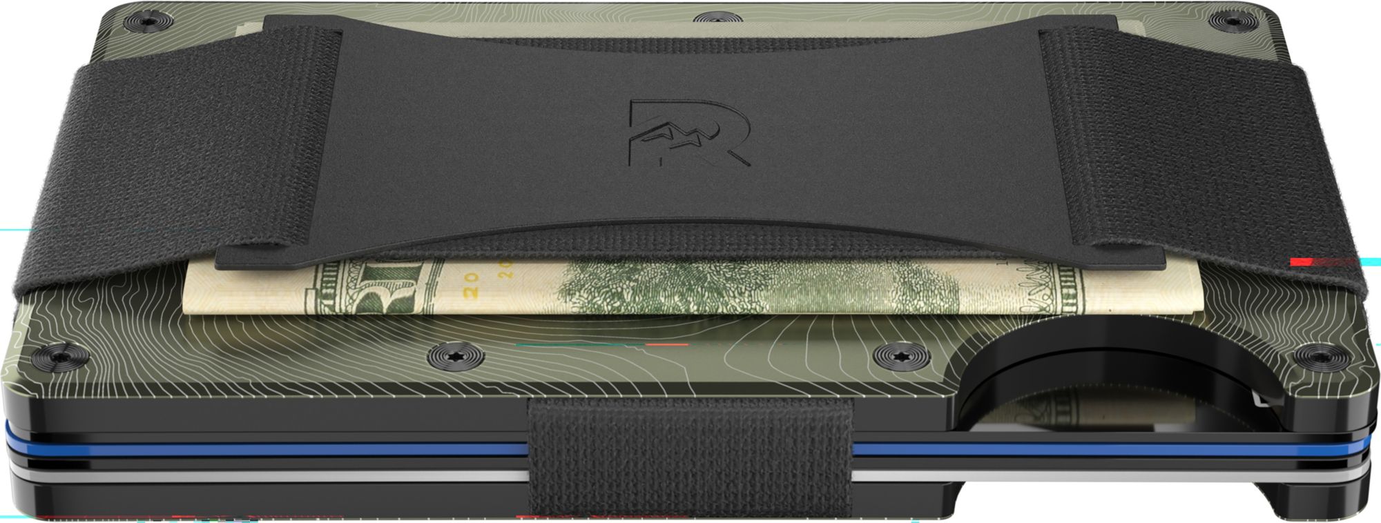 Ridge Wallet Mount Rainier Topographic Wallet with Cash Strap and Money Clip product image