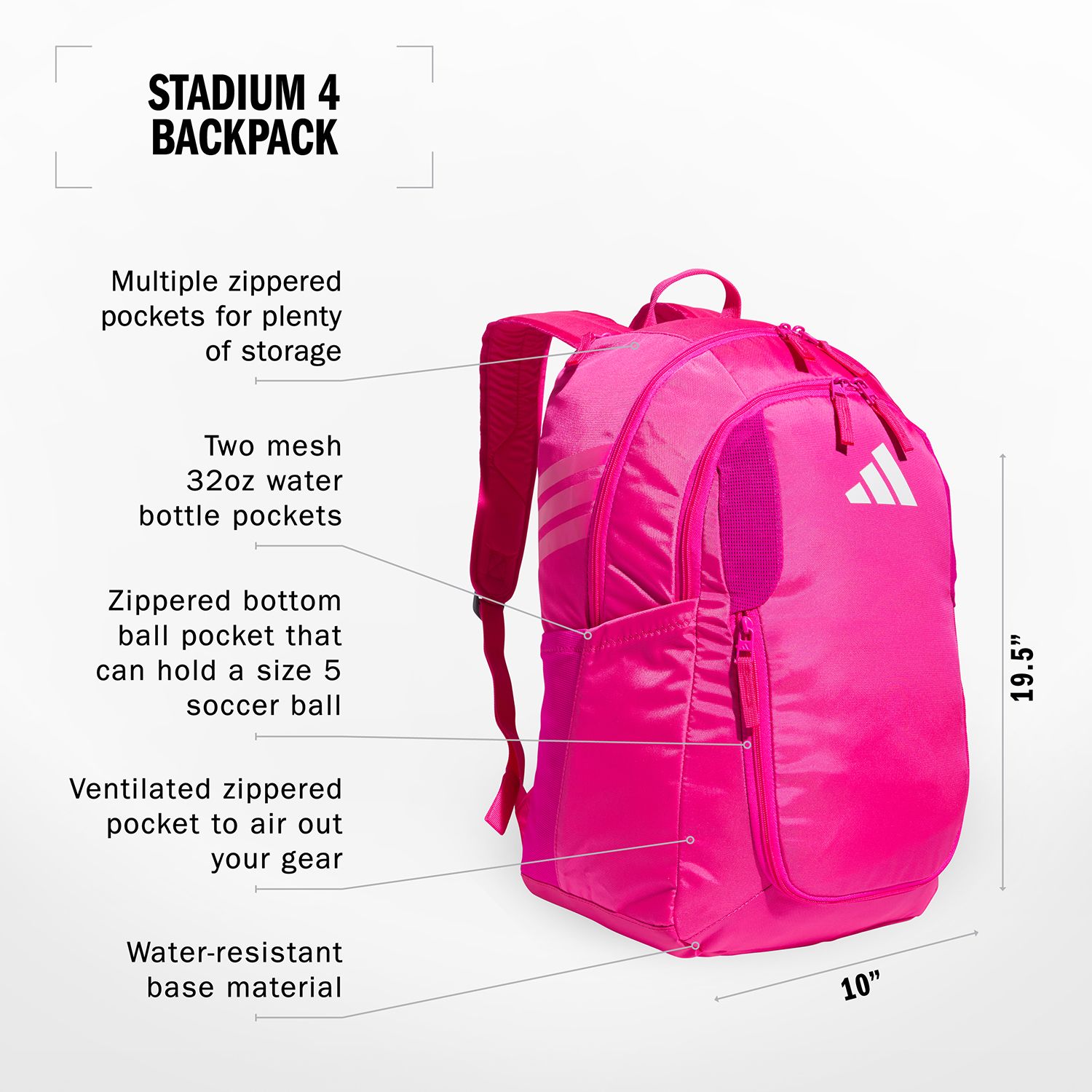 adidas Stadium 4 Soccer Backpack product image