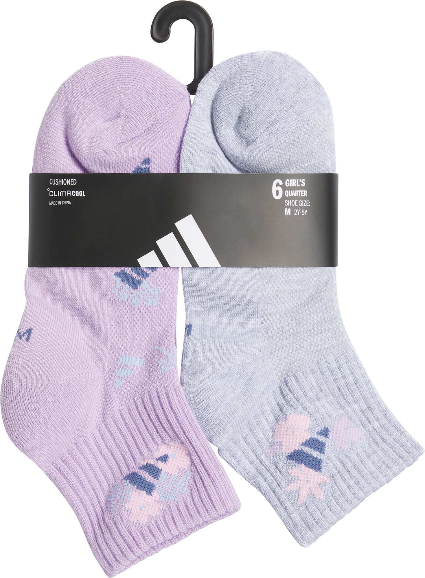 adidas Youth Cushioned 6-Pack Quarter Socks product image