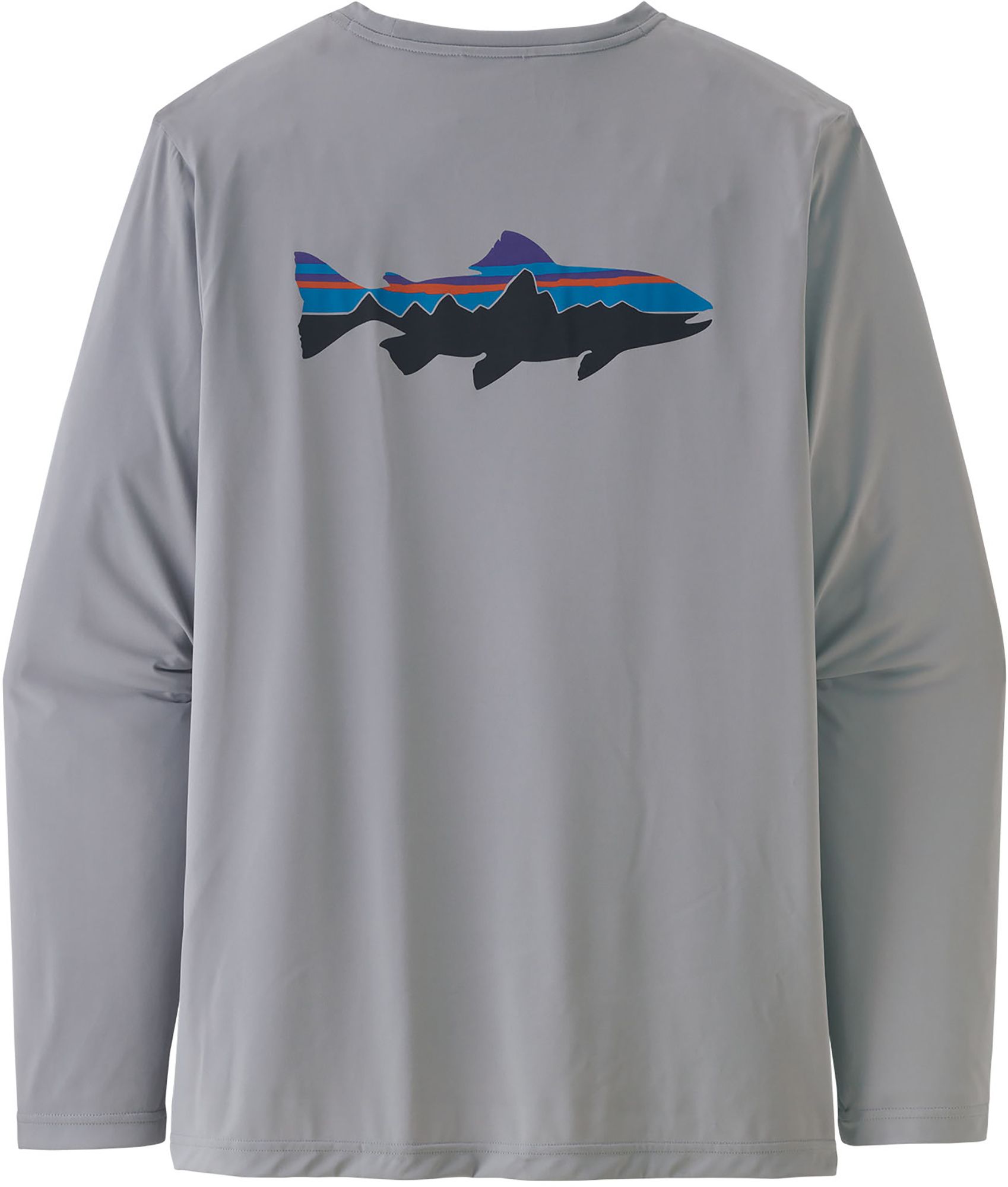 patagonia men's fish graphic capilene cool long sleeve shirt