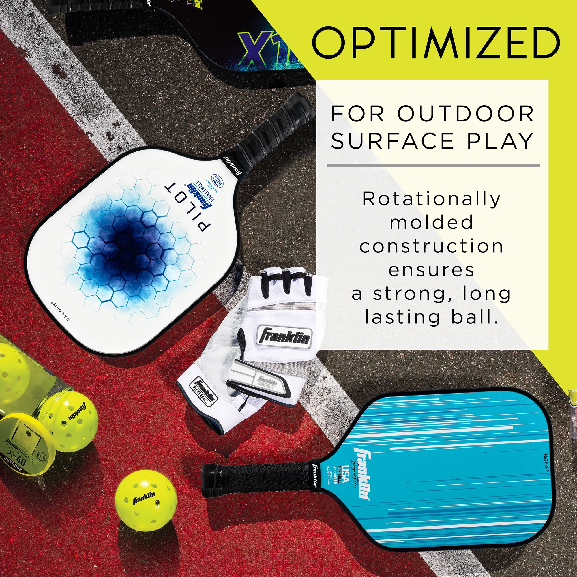 Franklin Pickleball X-40 Outdoor Pickleballs – 3 Pack product image