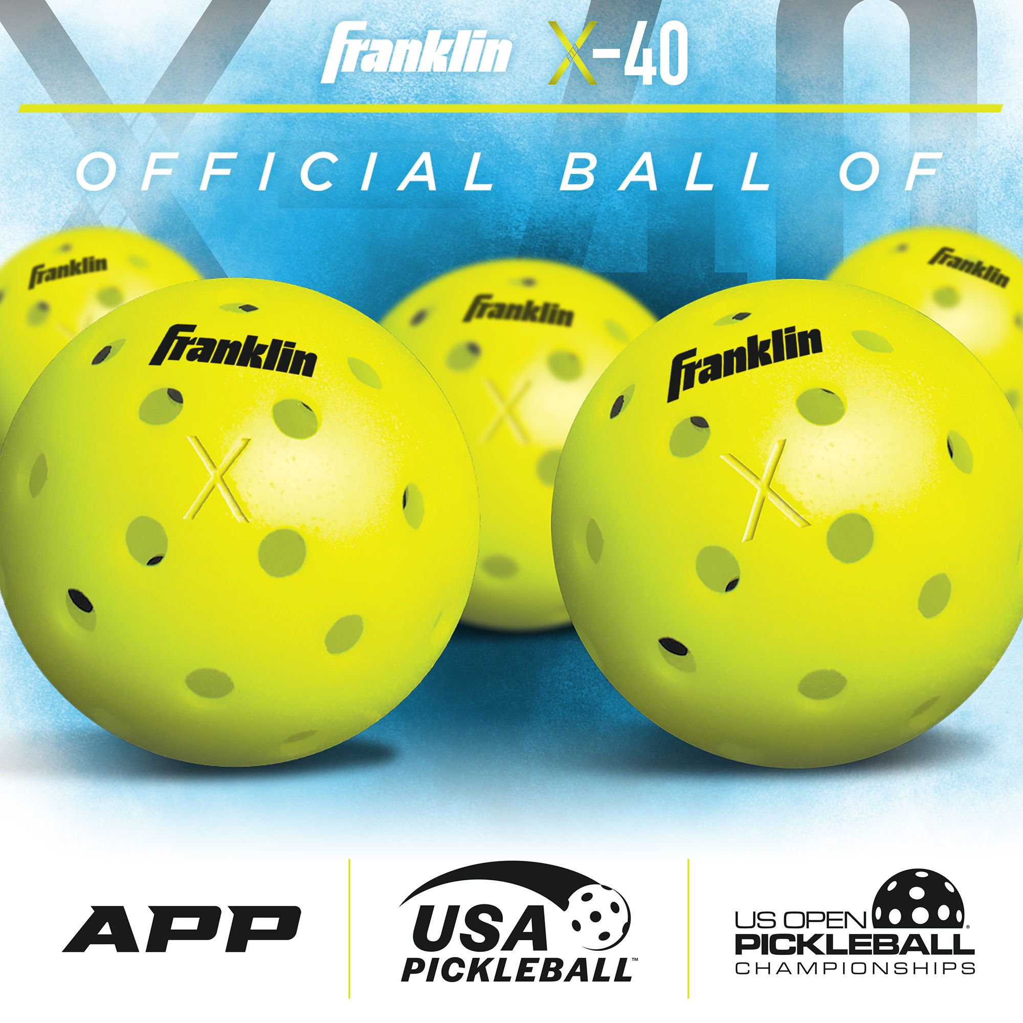 Franklin Pickleball X-40 Outdoor Pickleballs – 3 Pack product image