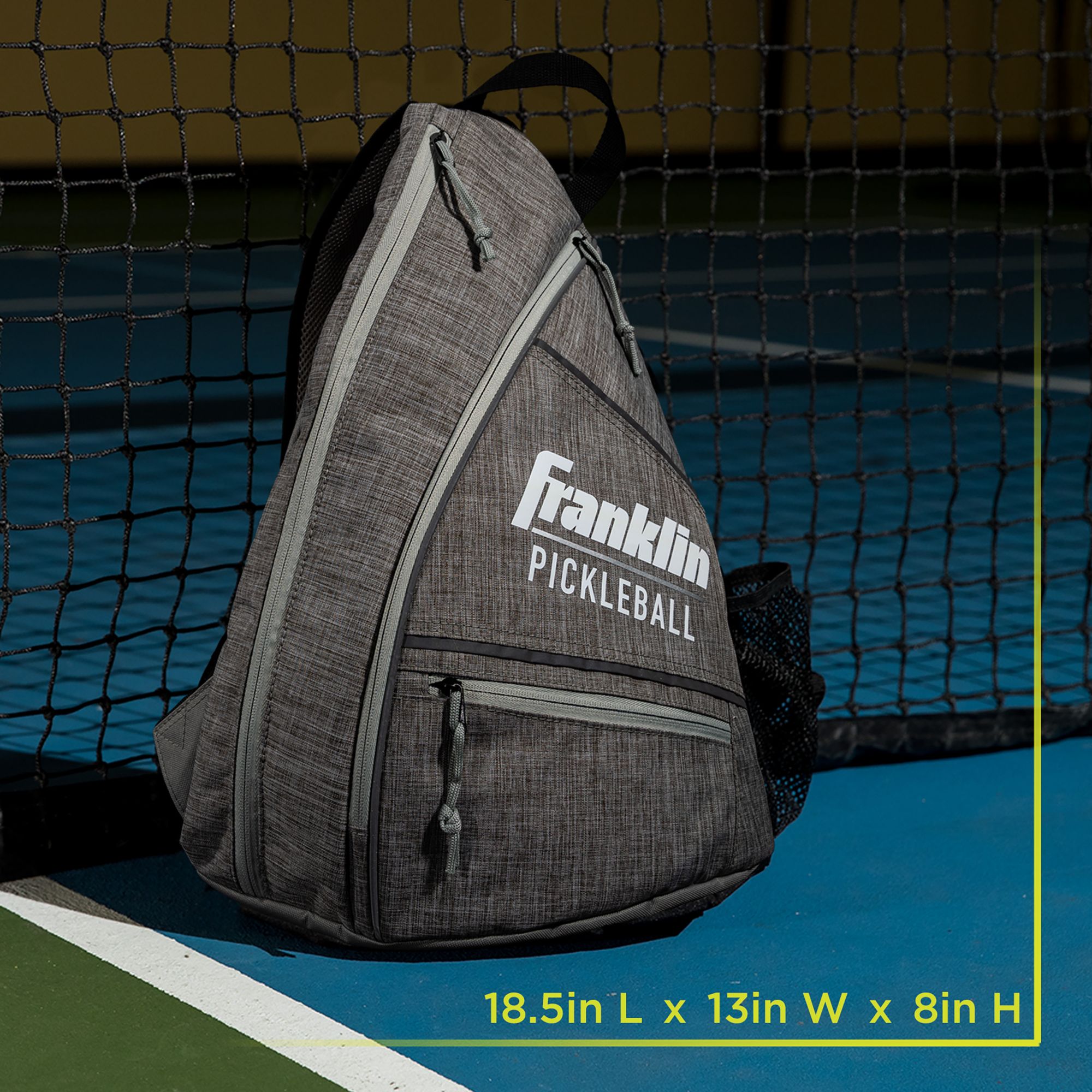 Pickleball-X Elite Performance Sling Bag - Official Bag of the US OPEN  (Gray/Pink) 