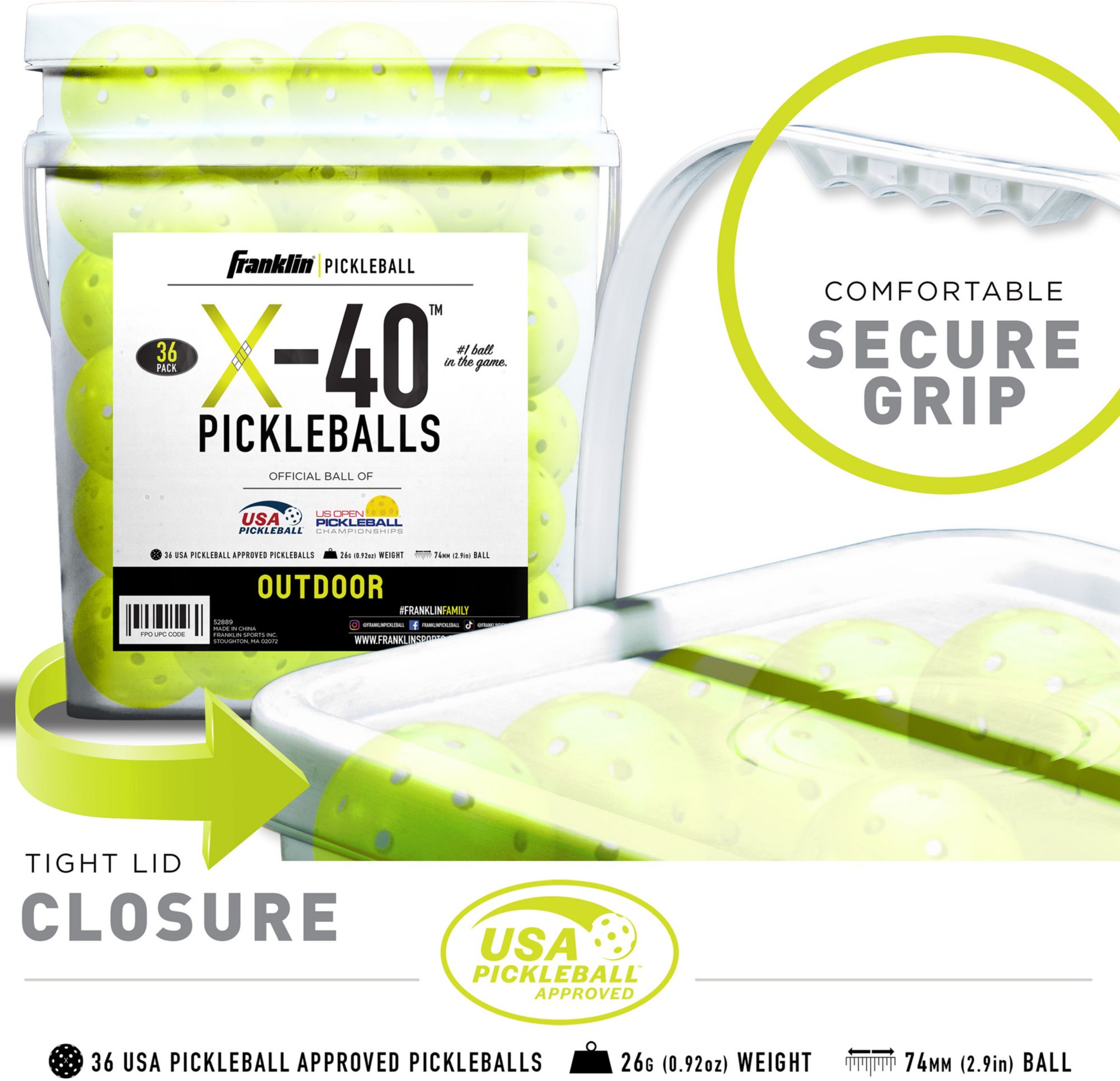 Franklin X-40 36-Pickleball Bucket product image