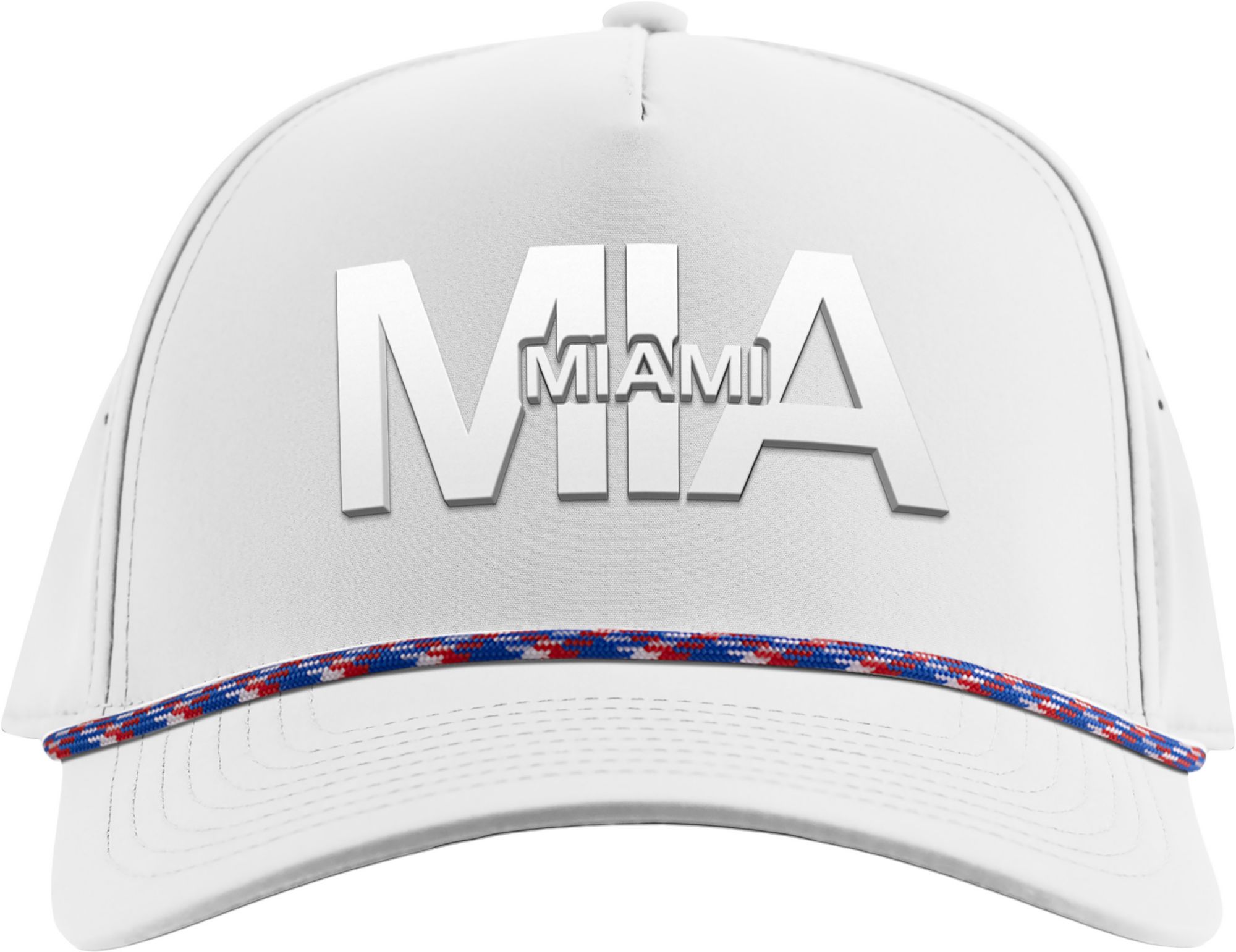 Branded Bills Adult Miami White Block Patch Rope Adjustable Hat product image