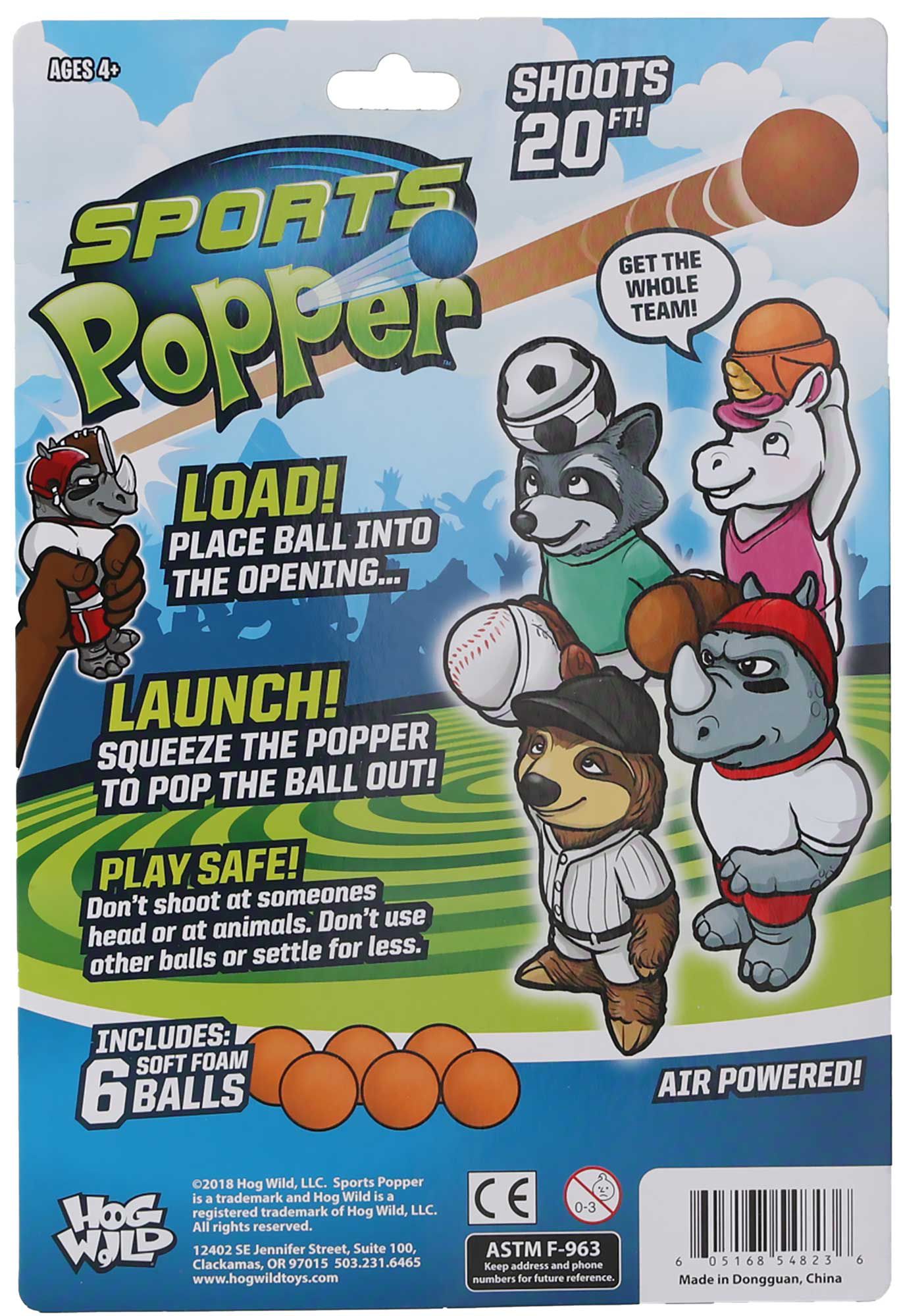 Hog Wild Sloth Baseball Popper product image