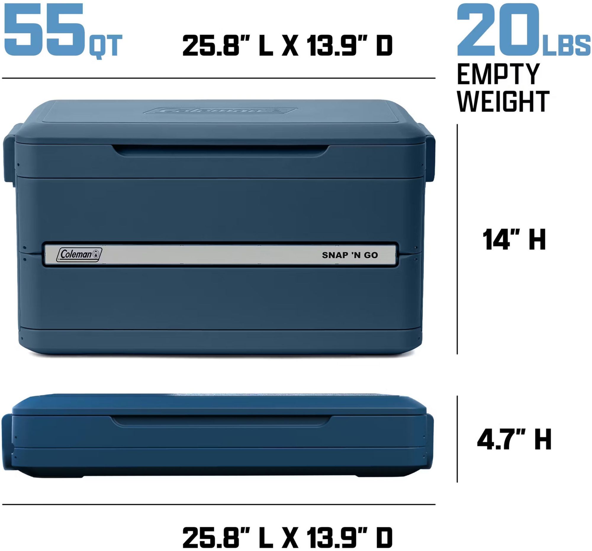 Coleman Snap 'N Go 55-Quart Collapsible Hard Cooler product image