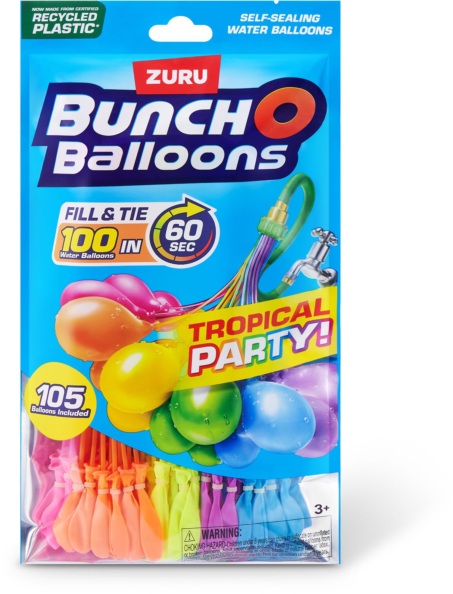 Zoofy Bunch O Balloons Tropical Party Rapid-Filling Self-Sealing Water Balloons product image