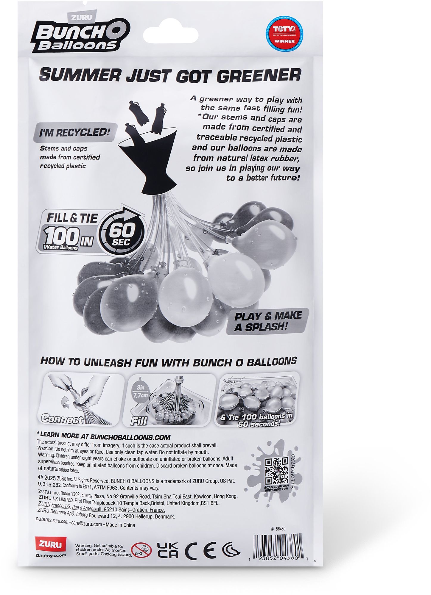 Zoofy Bunch O Balloons Tropical Party Rapid-Filling Self-Sealing Water Balloons product image