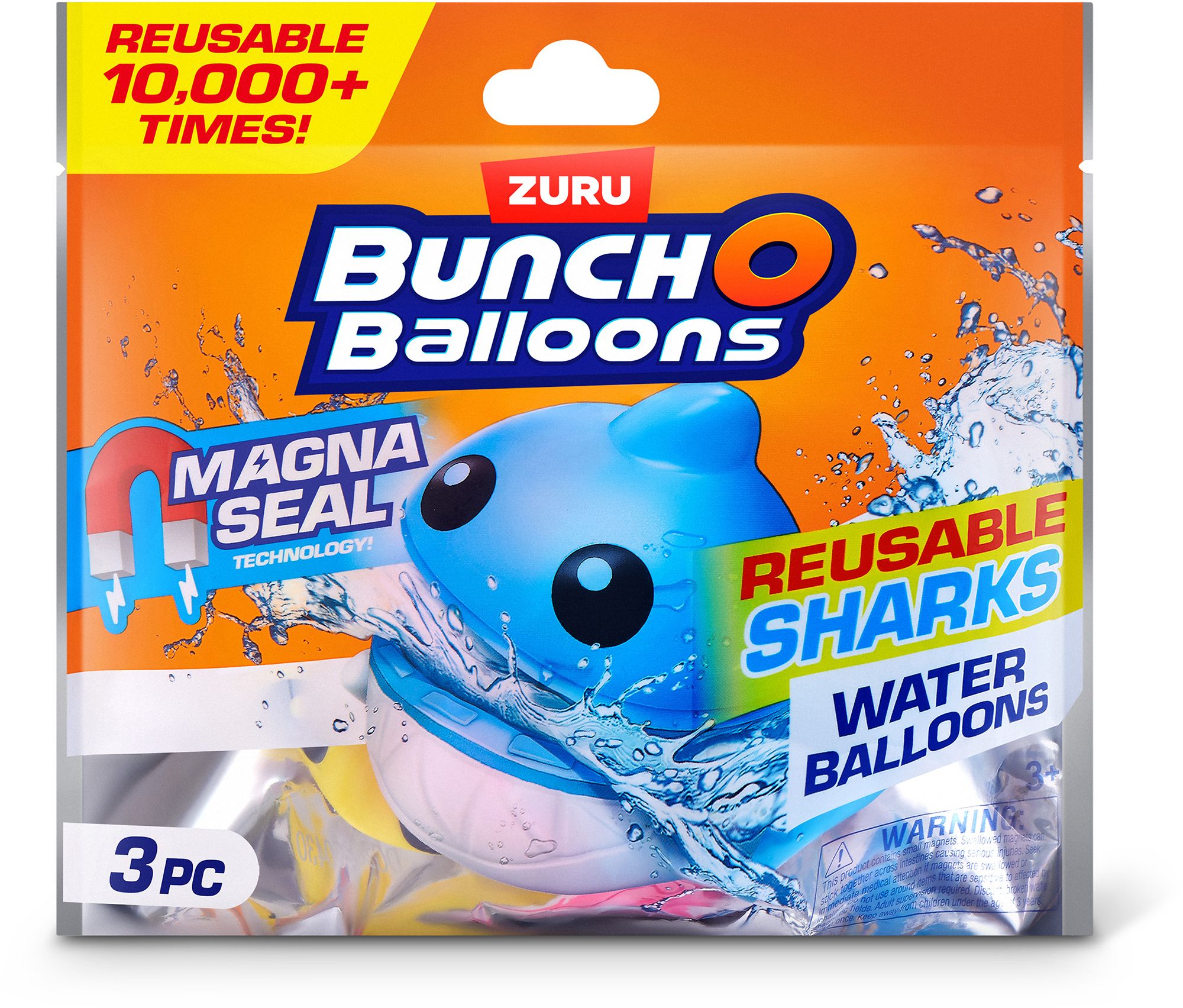 Zuru Bunch O Balloons Reusable Shark Water Balloons – 3 Pack product image