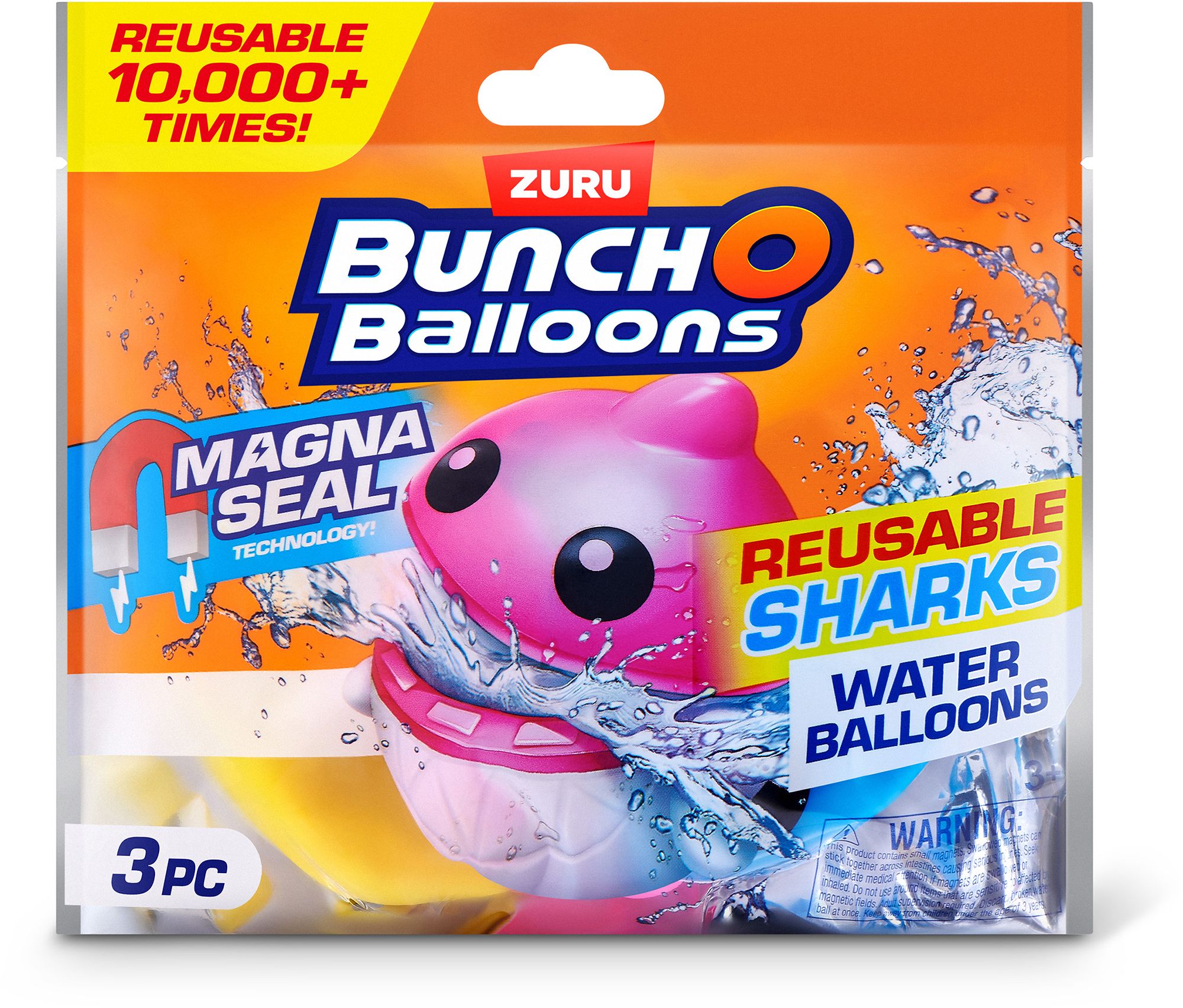 Zuru Bunch O Balloons Reusable Shark Water Balloons – 3 Pack product image