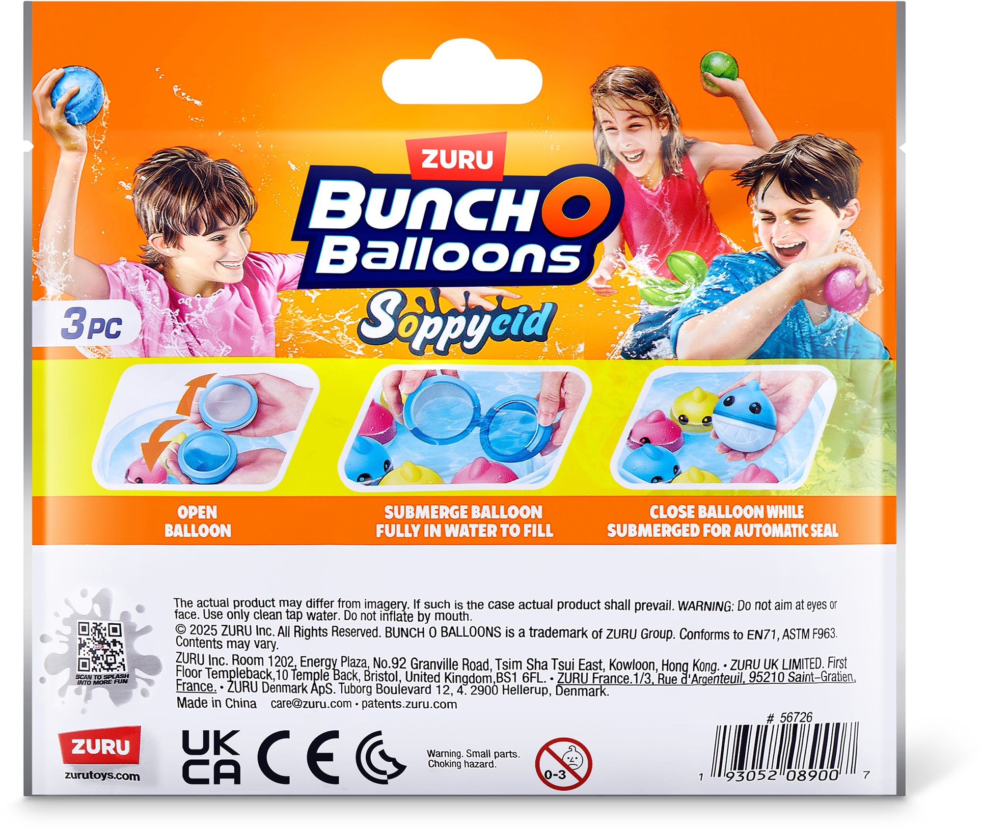 Zuru Bunch O Balloons Reusable Shark Water Balloons – 3 Pack product image