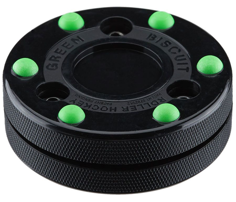 Green Biscuit Roller Hockey Puck product image