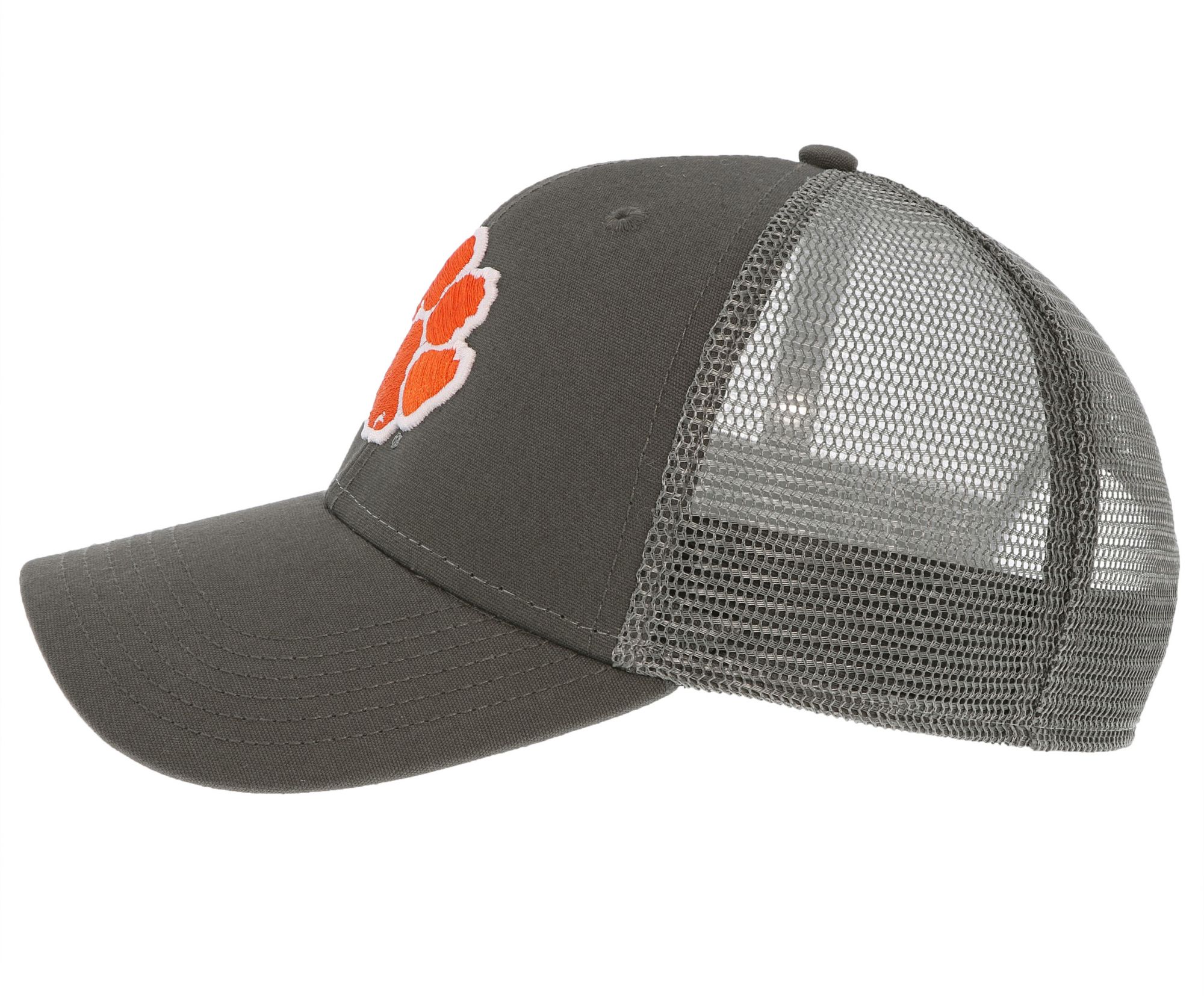 League-Legacy Men's Clemson Tigers Grey Lo-Pro Adjustable Trucker Hat product image