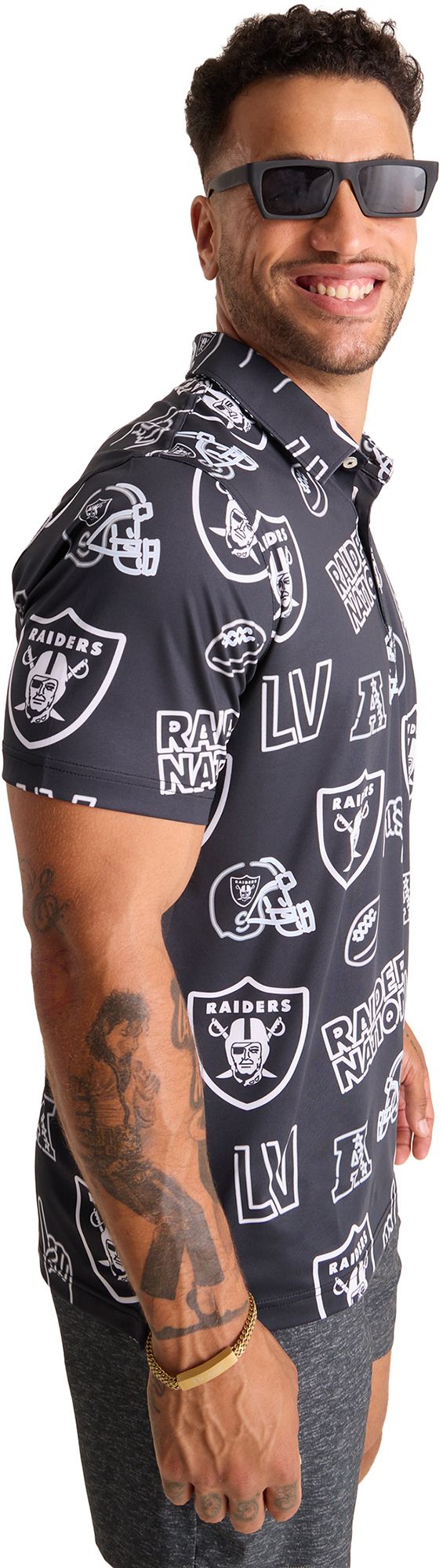 chubbies Men's Las Vegas Raiders Black Neon Polo product image