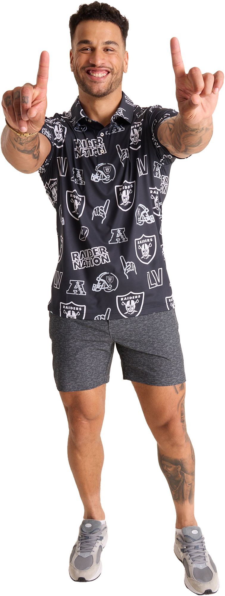 chubbies Men's Las Vegas Raiders Black Neon Polo product image