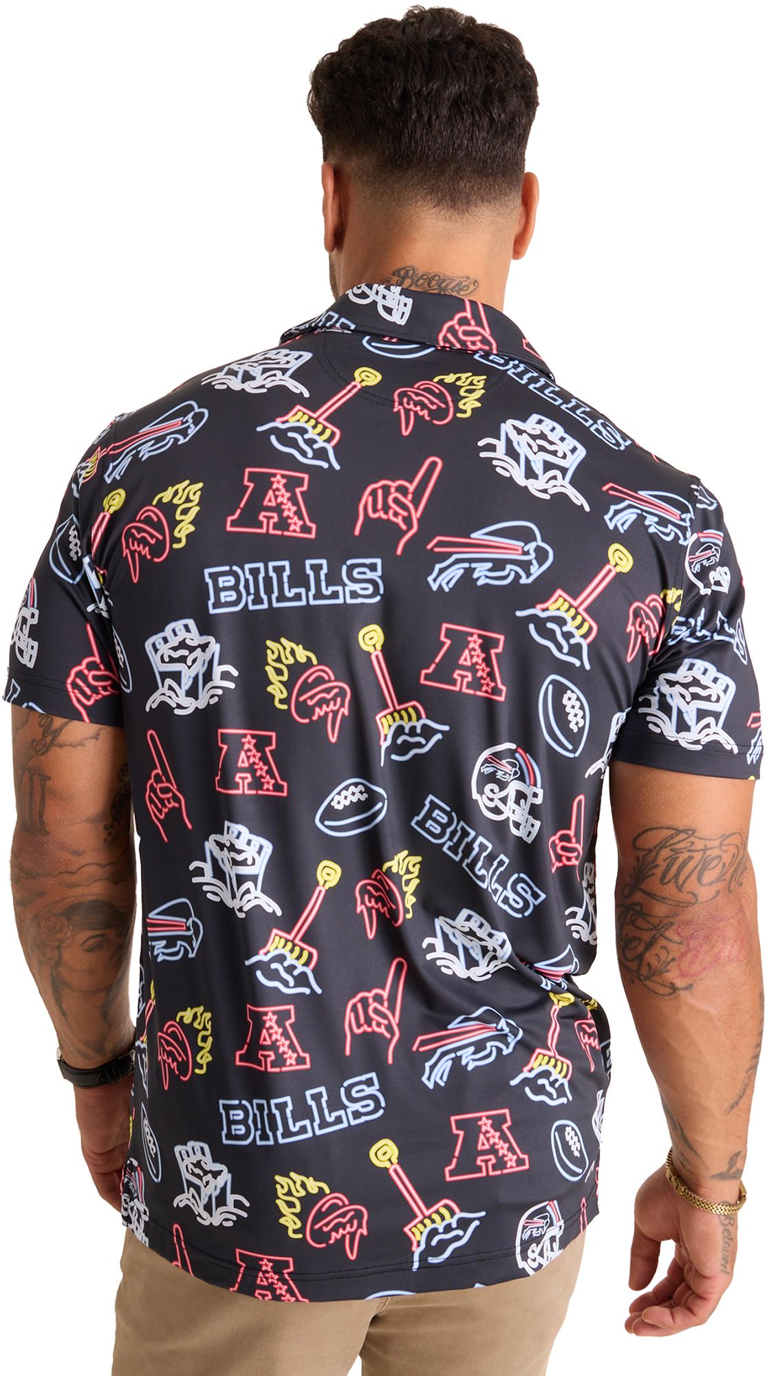 chubbies Men's Buffalo Bills Black Neon Polo product image
