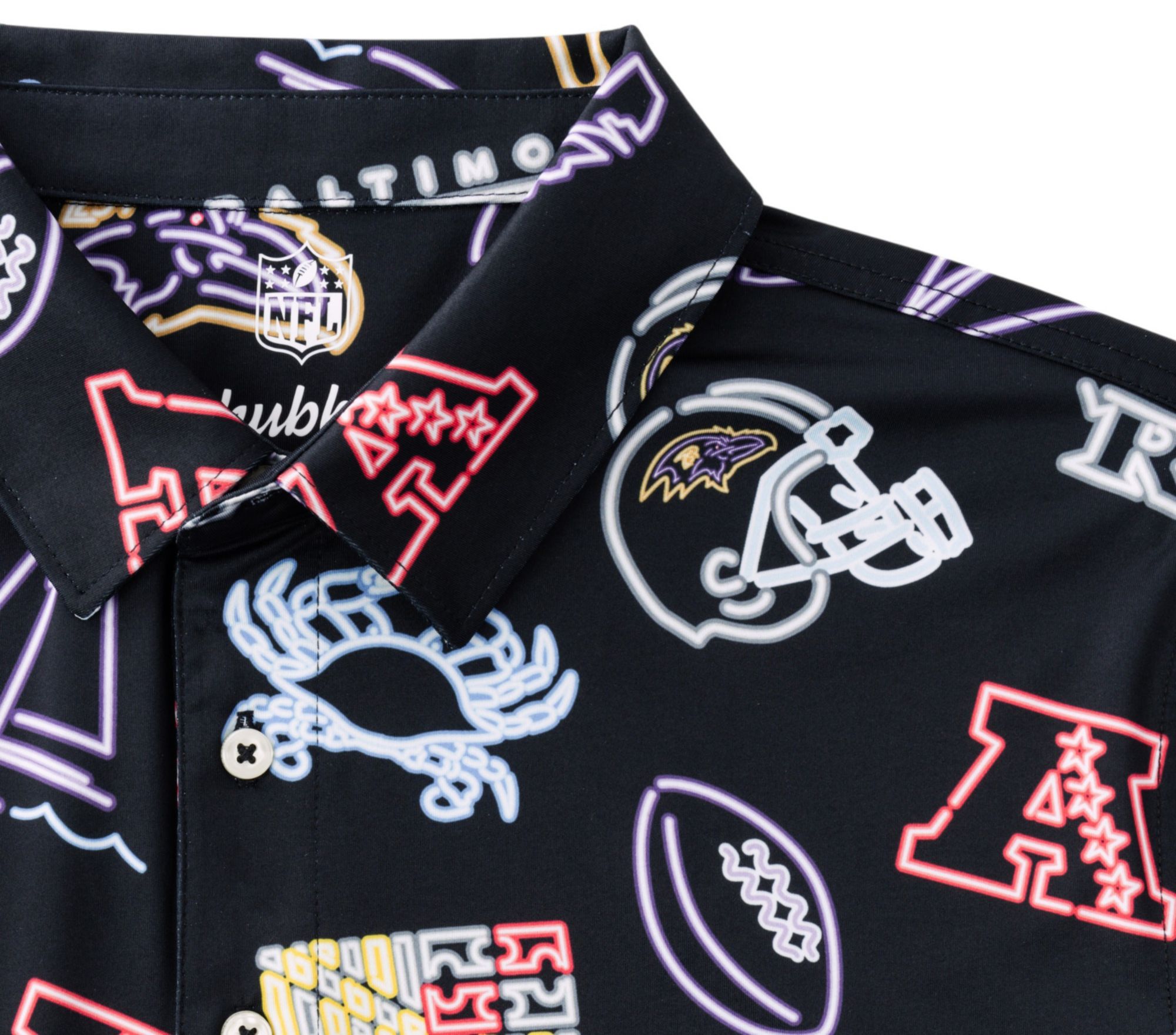 chubbies Men's Baltimore Ravens Black Neon Polo product image