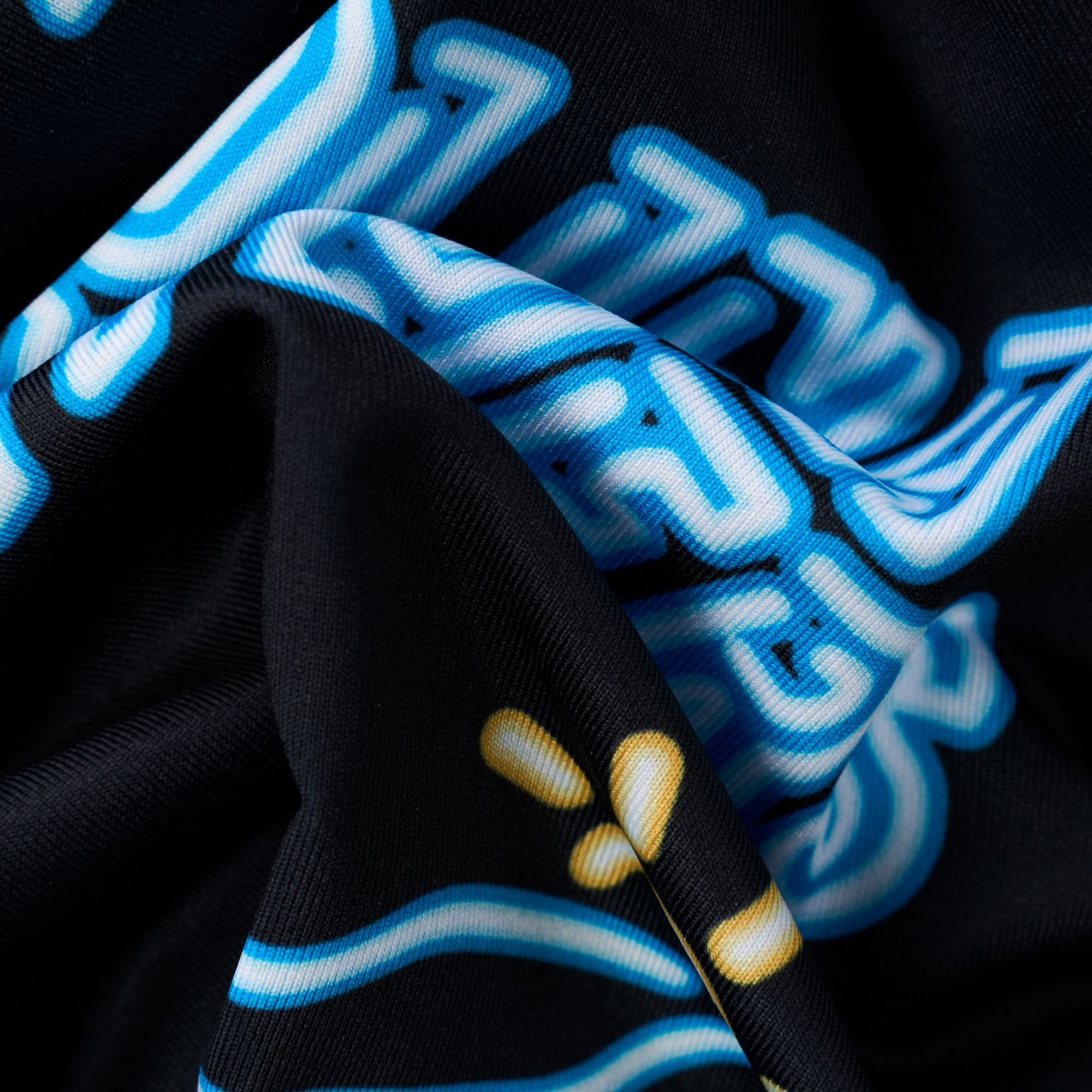 chubbies Men's Carolina Panthers Black Neon Polo product image