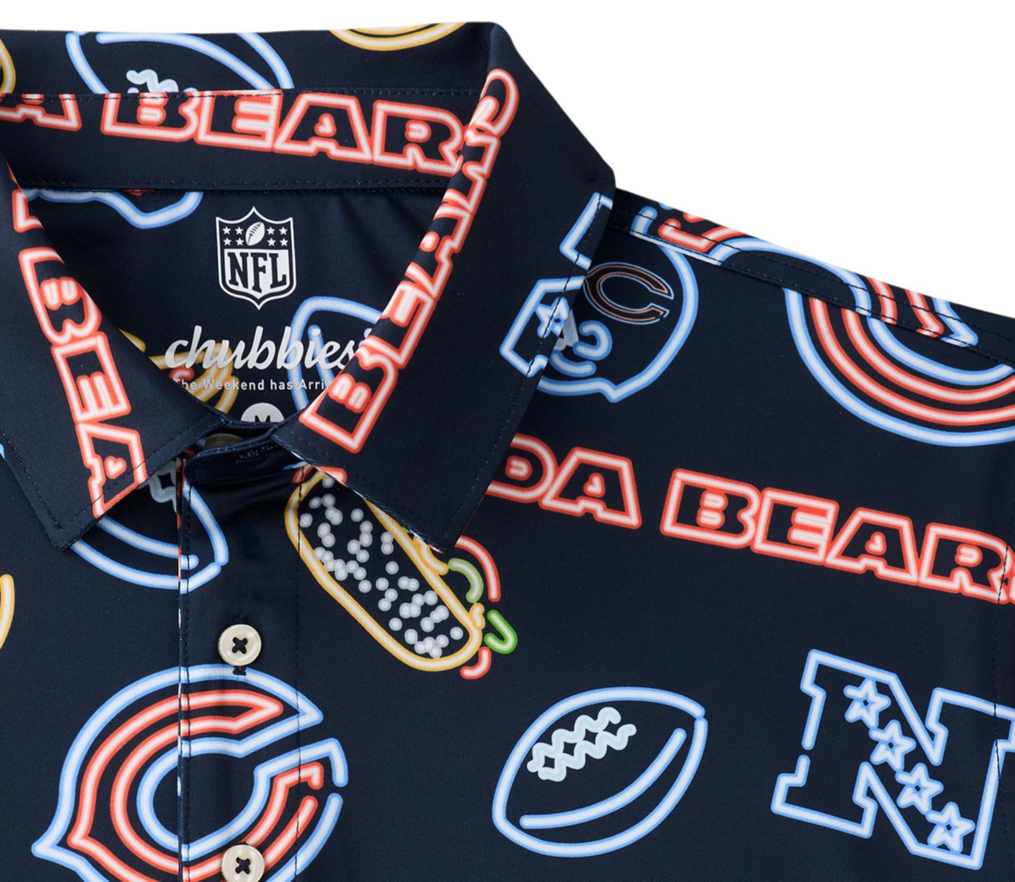 chubbies Men's Chicago Bears Navy Neon Polo product image