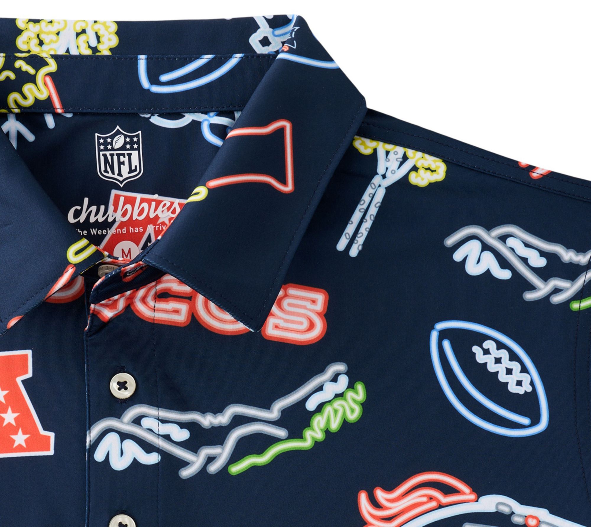 chubbies Men's Denver Broncos Navy Neon Polo product image