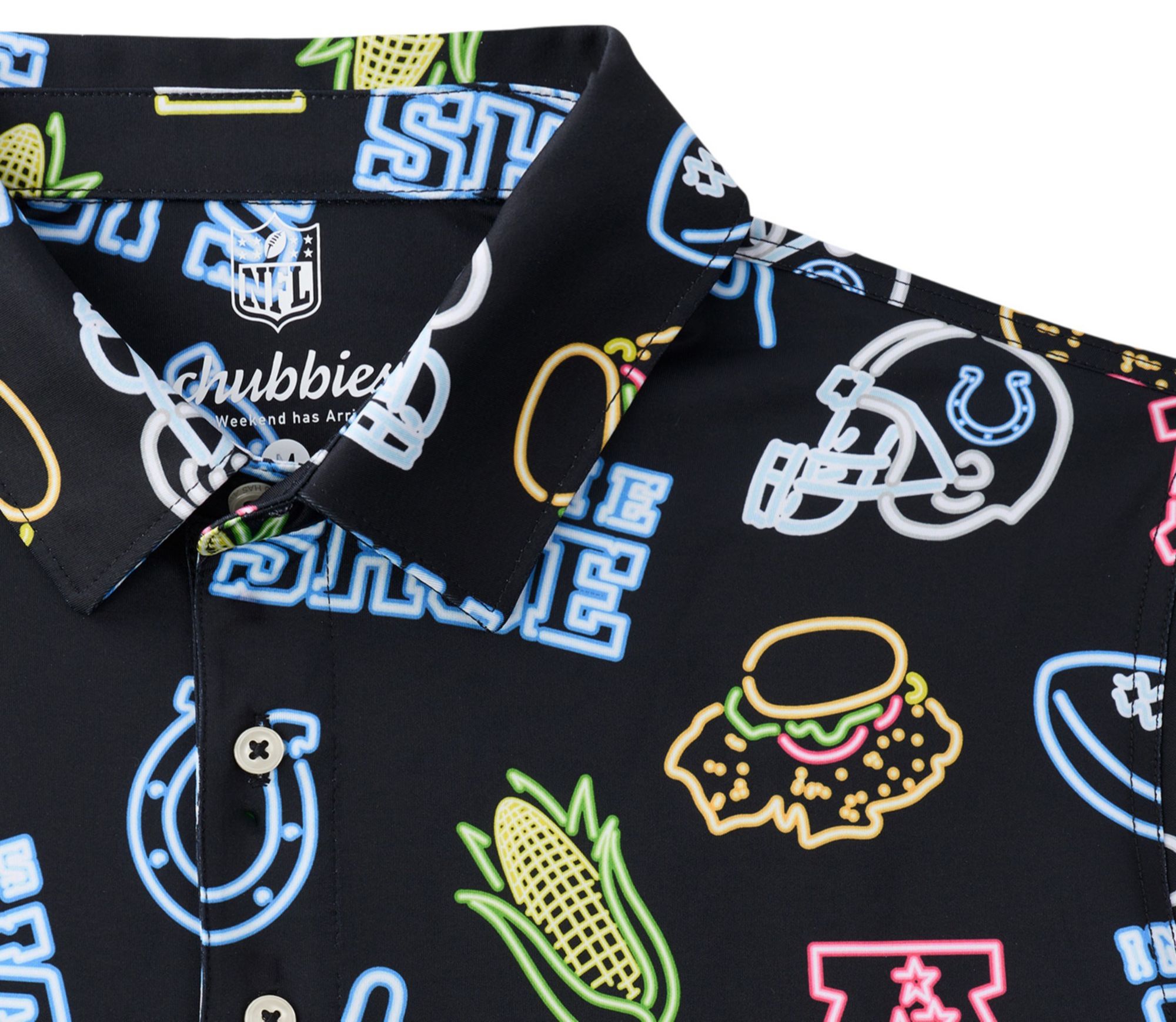 chubbies Men's Indianapolis Colts Black Neon Polo product image