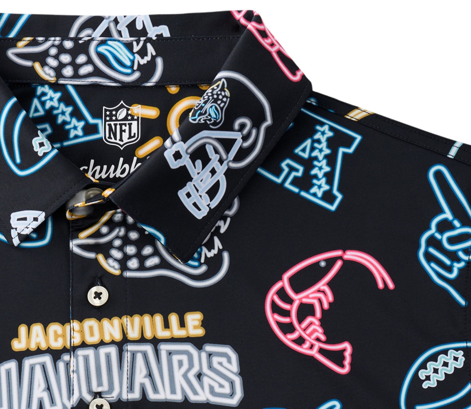 chubbies Men's Jacksonville Jaguars Black Neon Polo product image