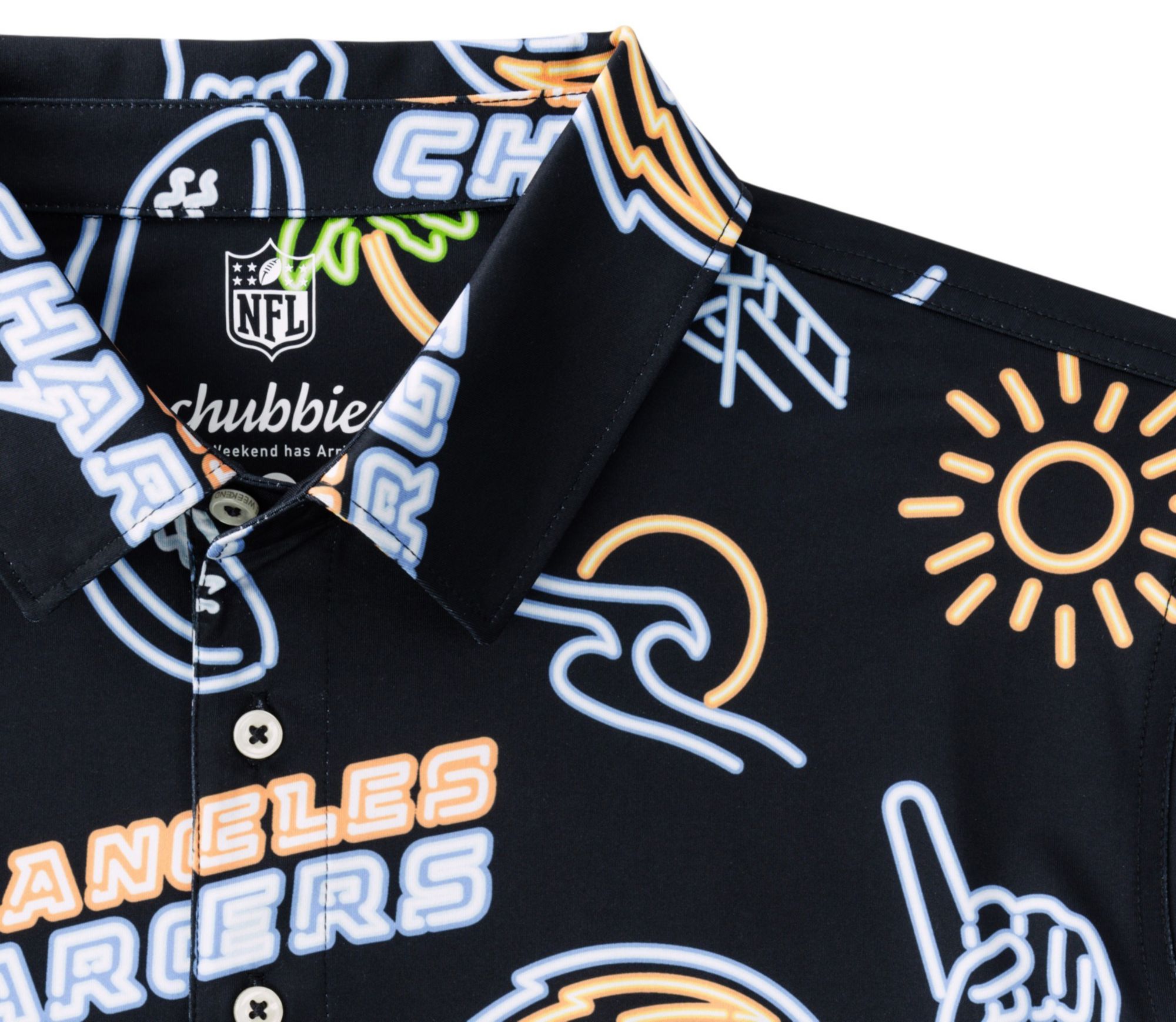 chubbies Men's Los Angeles Chargers Black Neon Polo product image