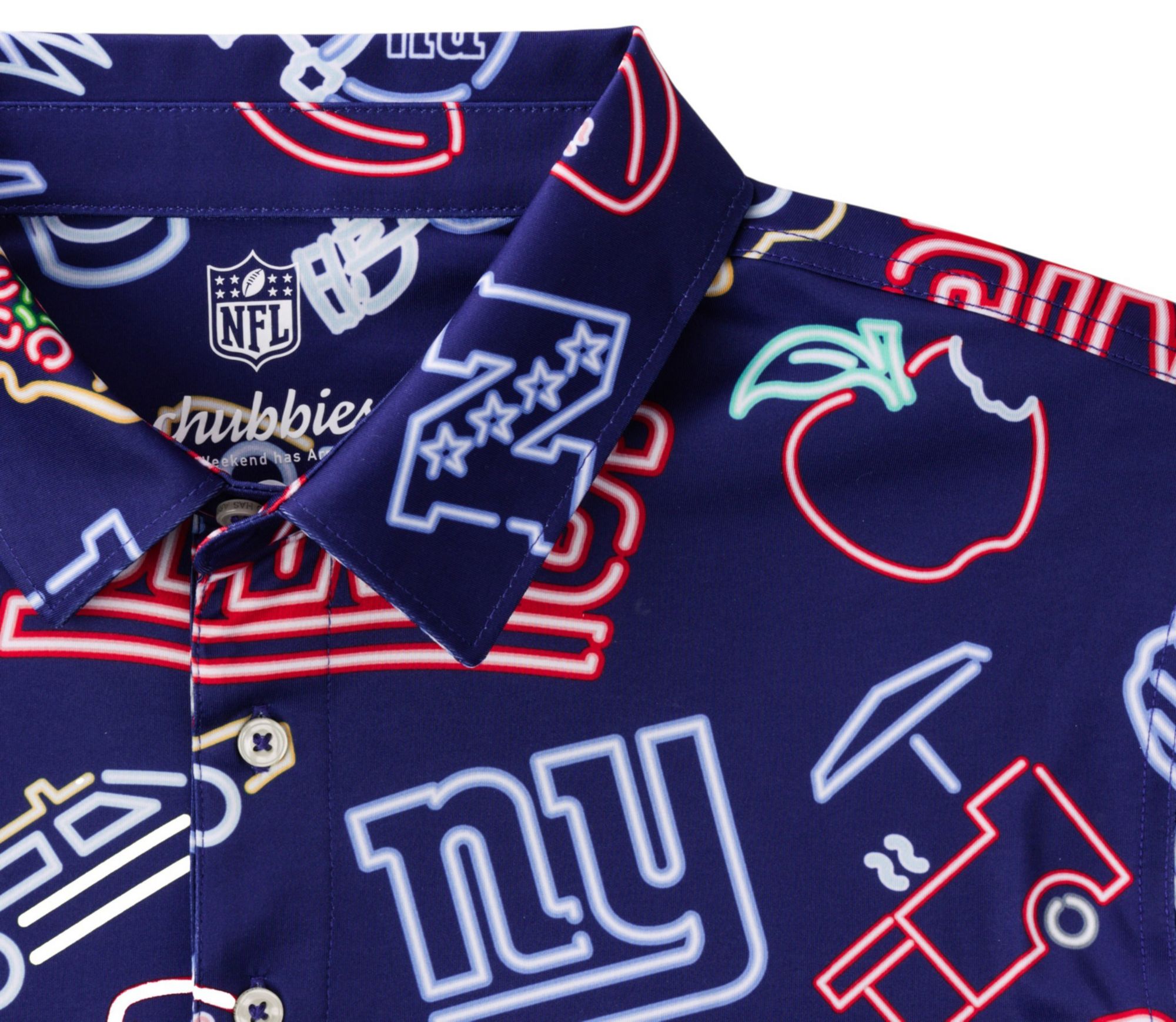 chubbies Men's New York Giants Navy Neon Polo product image