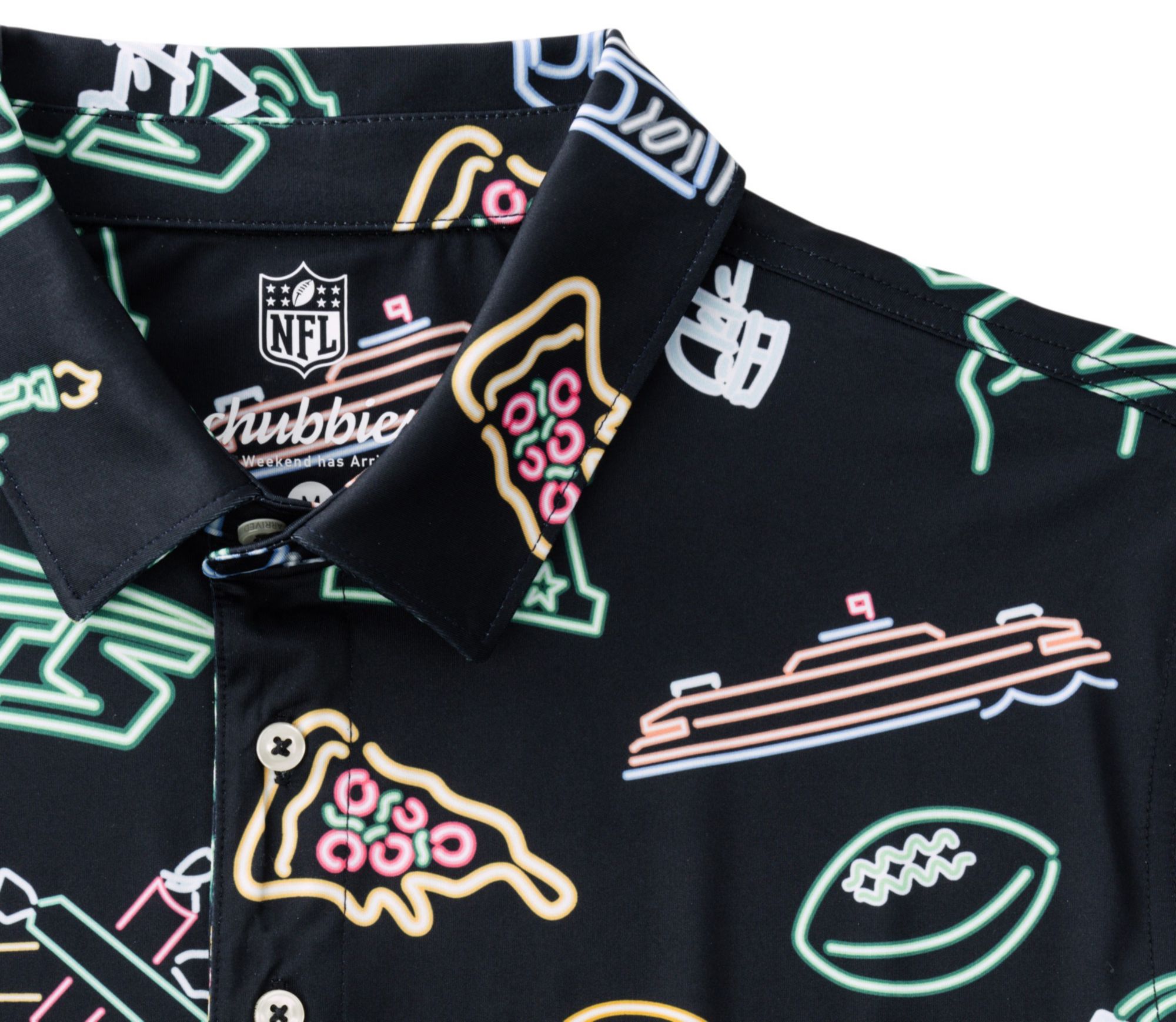 chubbies Men's New York Jets Black Neon Polo product image