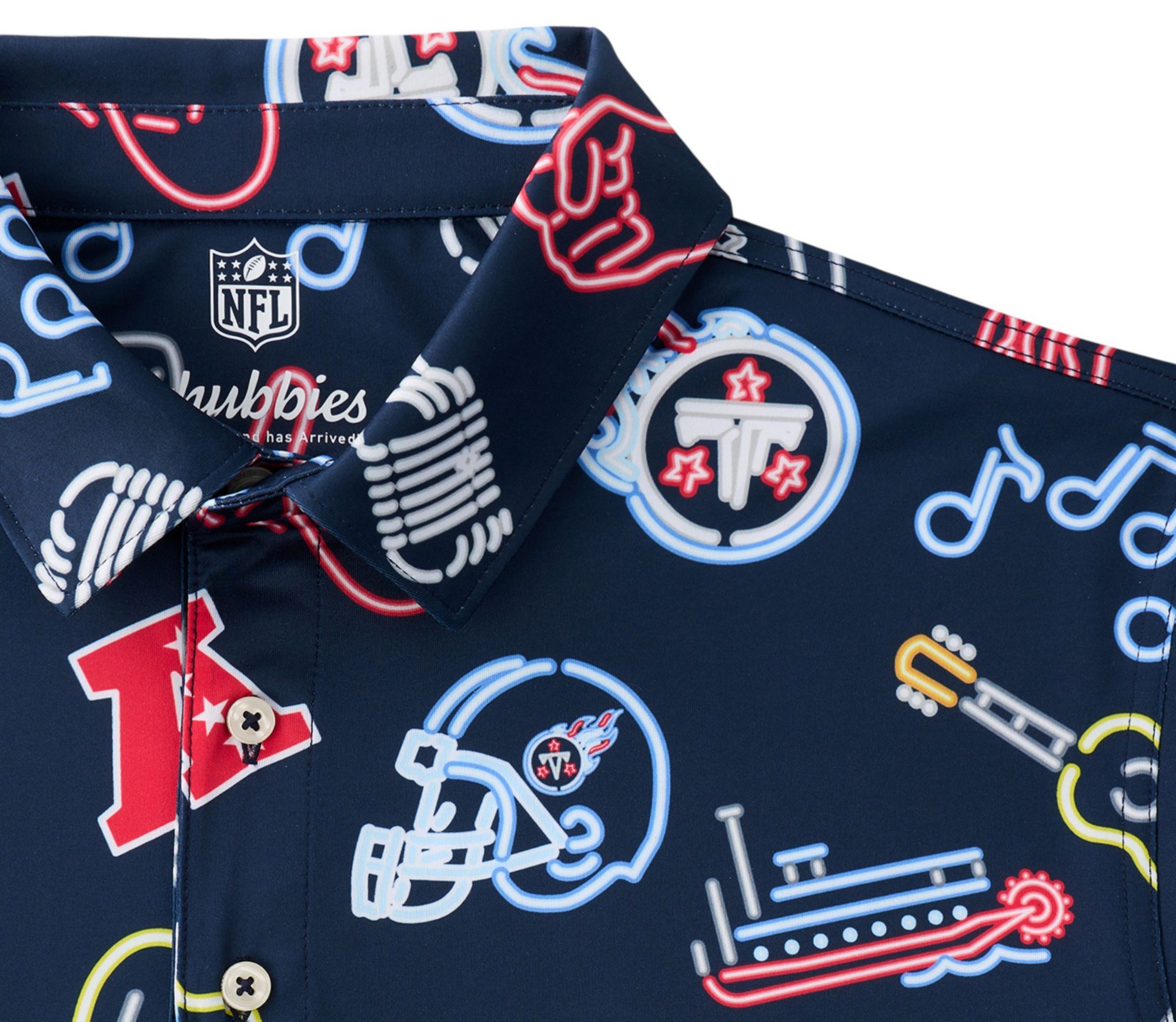 chubbies Men's Tennessee Titans Navy Neon Polo product image