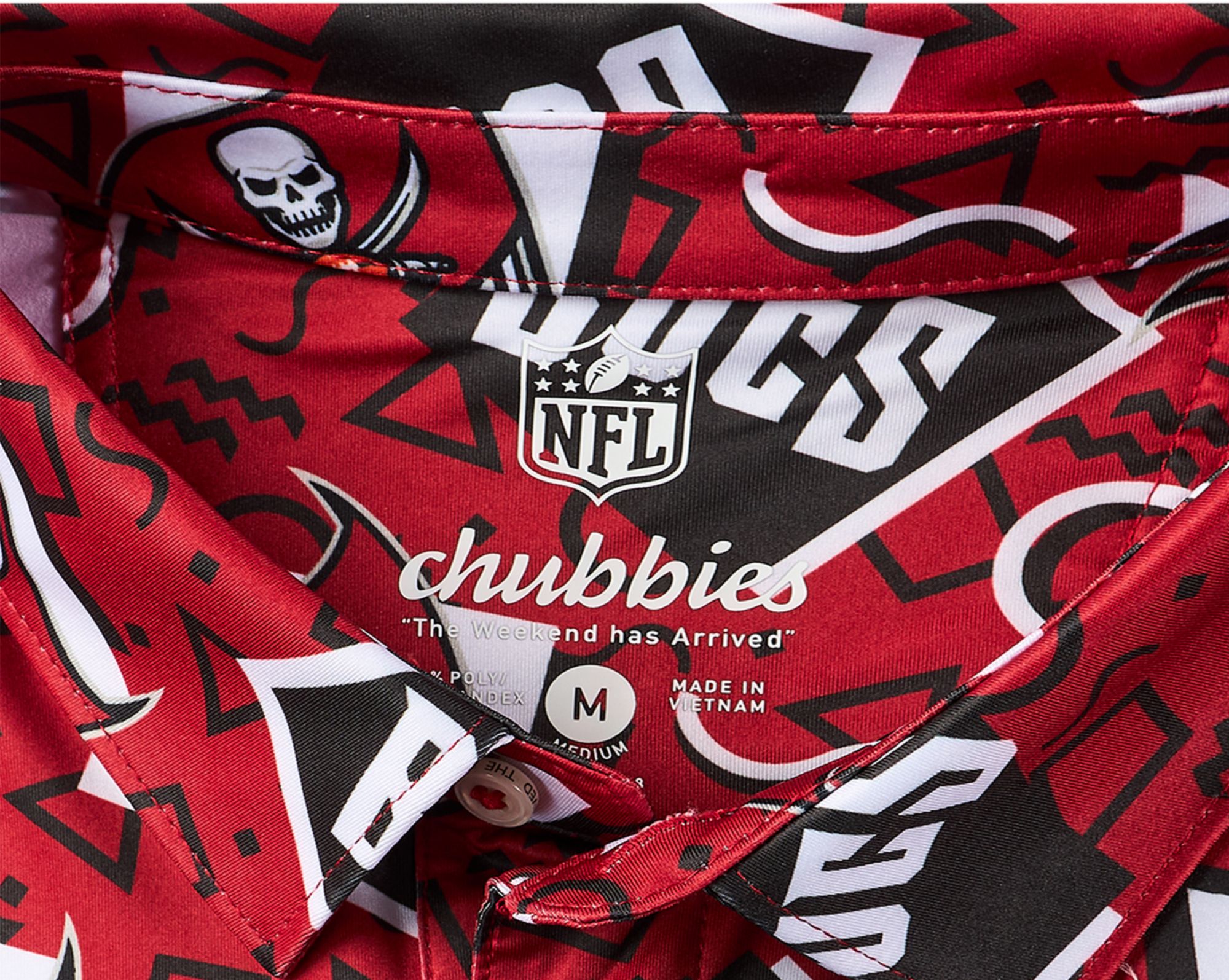chubbies Men's Tampa Bay Buccaneers Red Game Day Polo product image