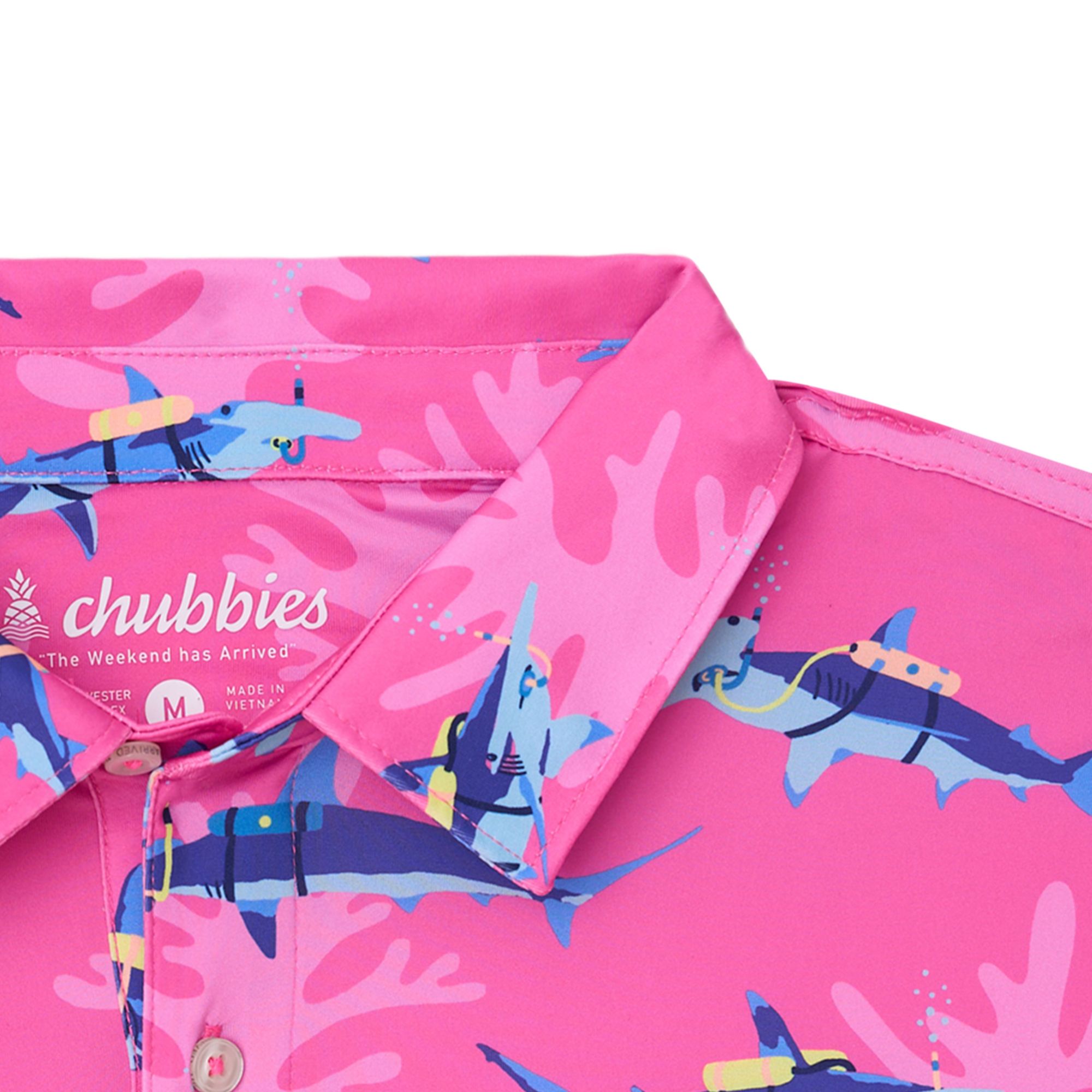Chubbies Men's The Great Pink Shark Golf Polo product image
