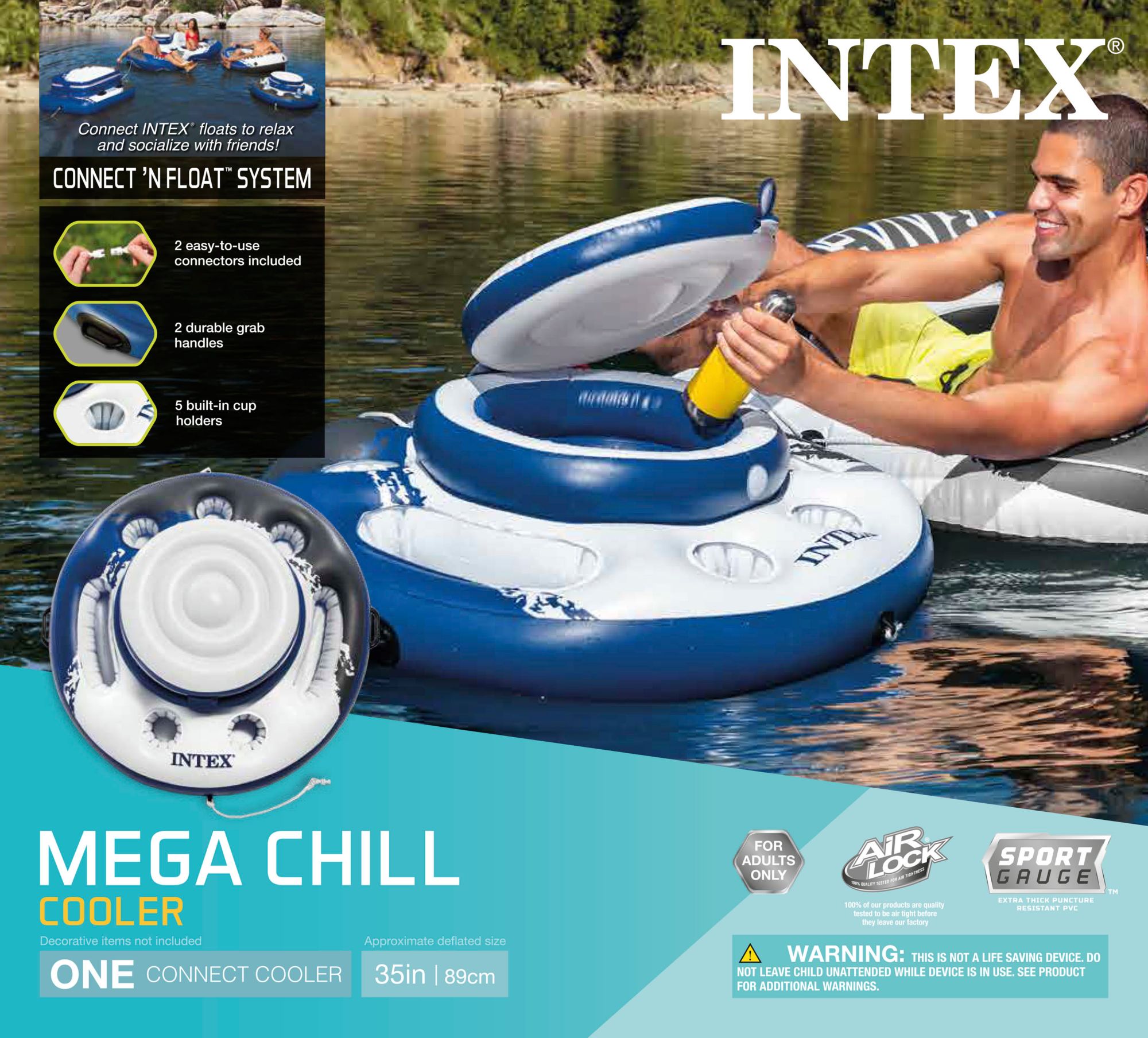 Intex Mega Chill Inflatable 24 Can Cooler