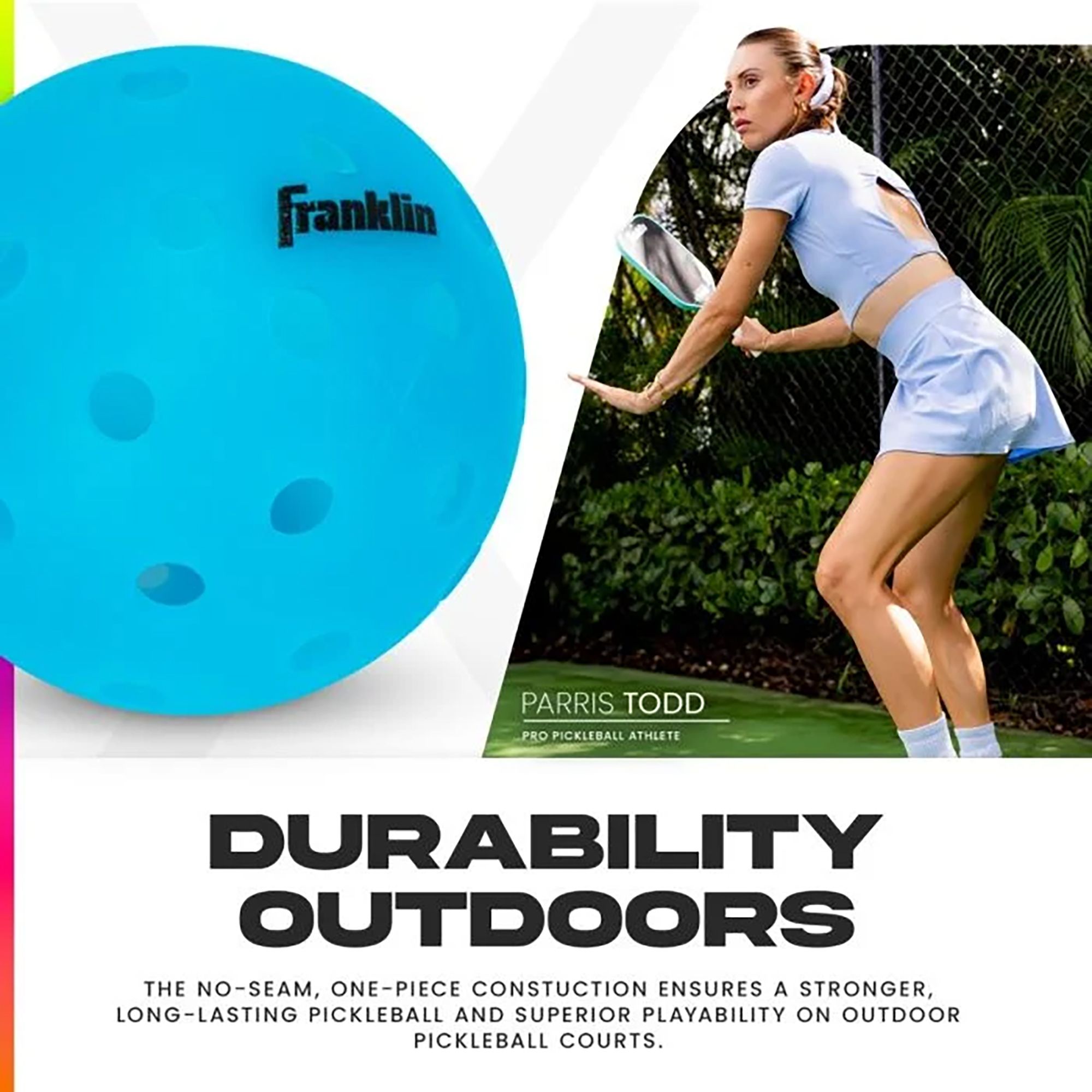 Franklin X-40 Outdoor Pickleballs – 6 Pack Assorted Colors product image