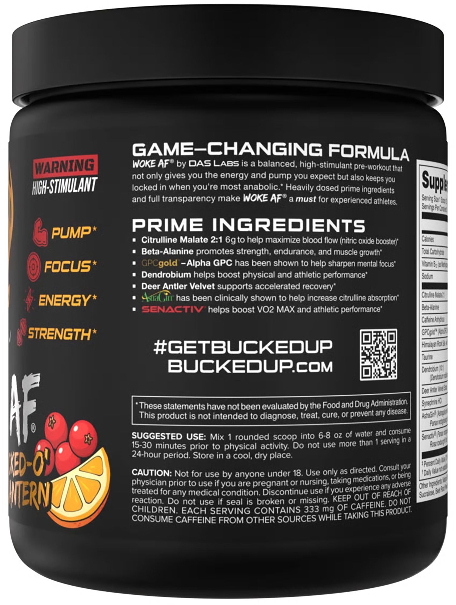 Bucked Up Woke AF Jacked-O-Lantern Pre-Workout product image