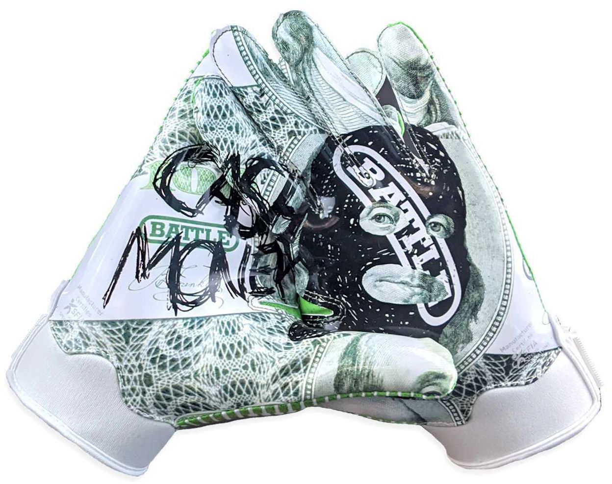 Battle Youth Cash Money Graphic Doom Receiver Gloves product image